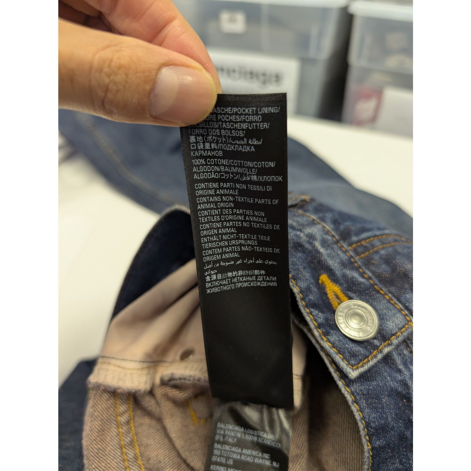Balenciaga o1rshd1 Silk Blue Japanese Denim Baggy Pants in Dark Indigo Size US 30 / EU 46 - 18 Thumbnail