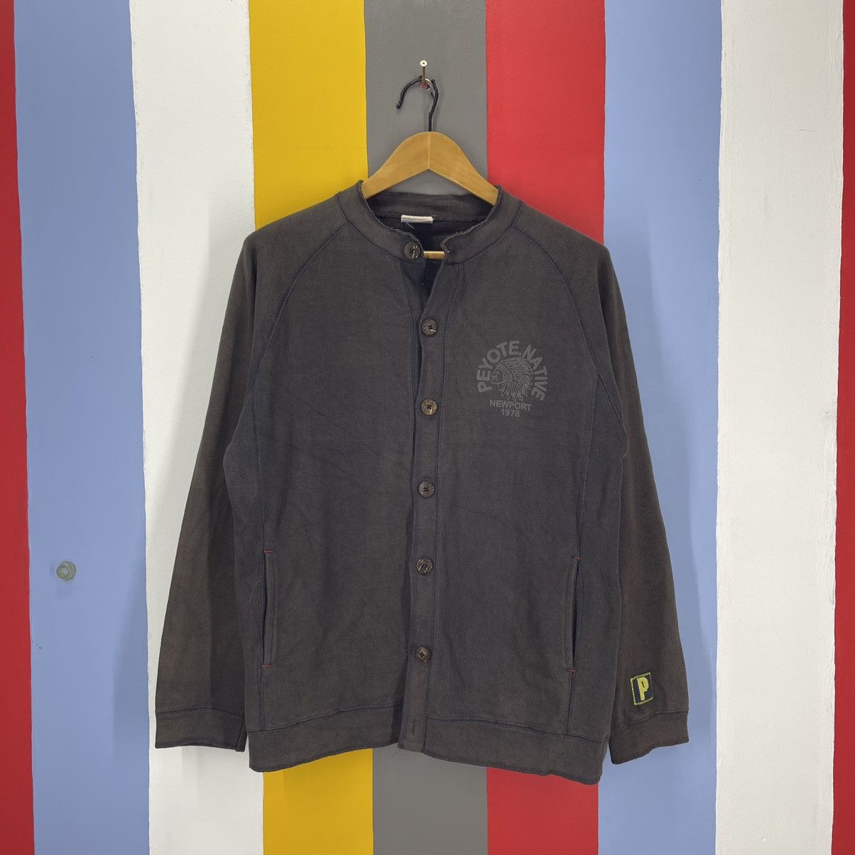 Native PEYOTE NATIVE Button Sweatshirt #1967/12 Size US M / EU 48-50 / 2 - 1 Thumbnail