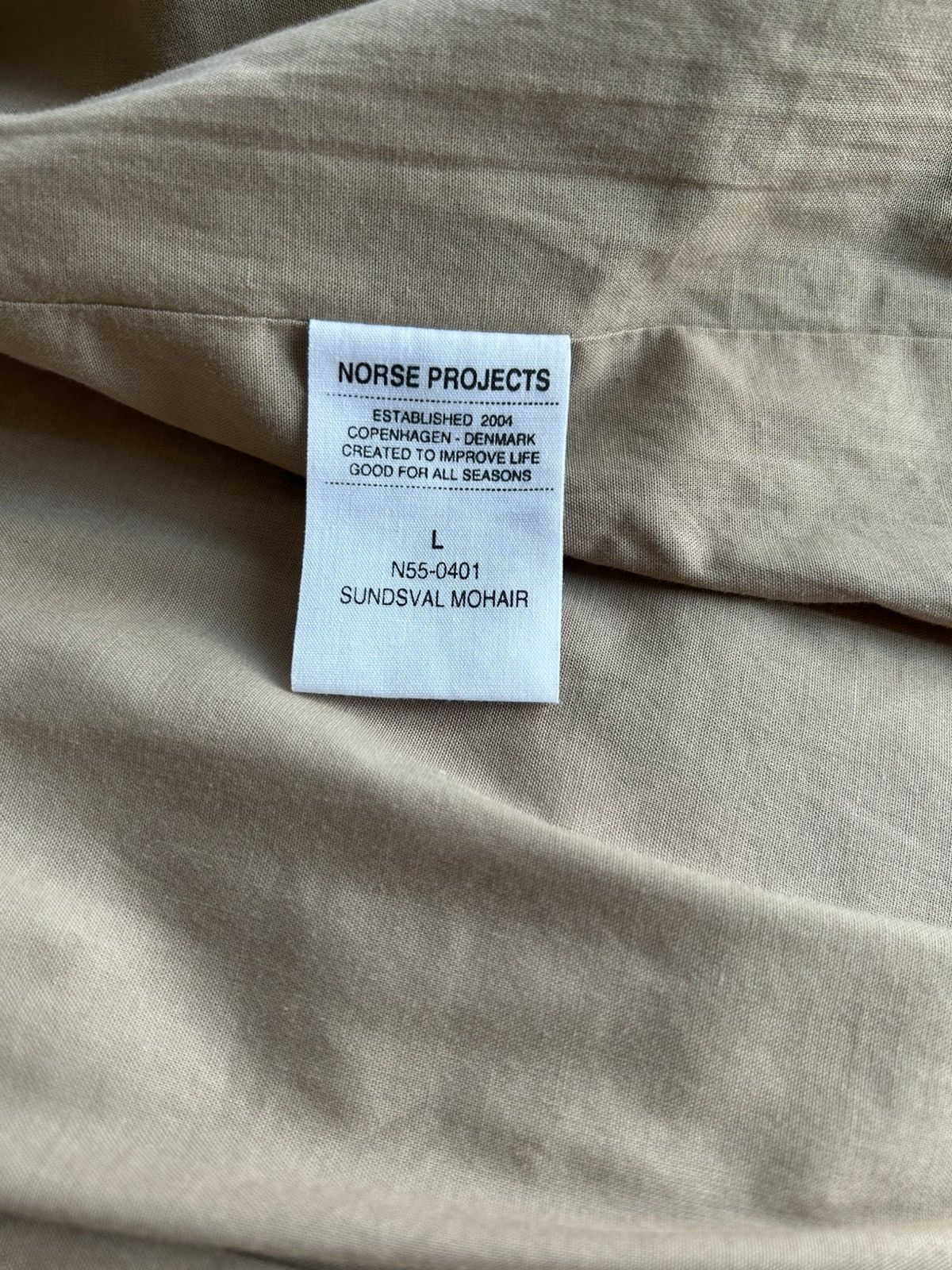 Norse Projects Norse Projects Sundsval Mohair Camel Overcoat Size US L / EU 52-54 / 3 - 8 Thumbnail