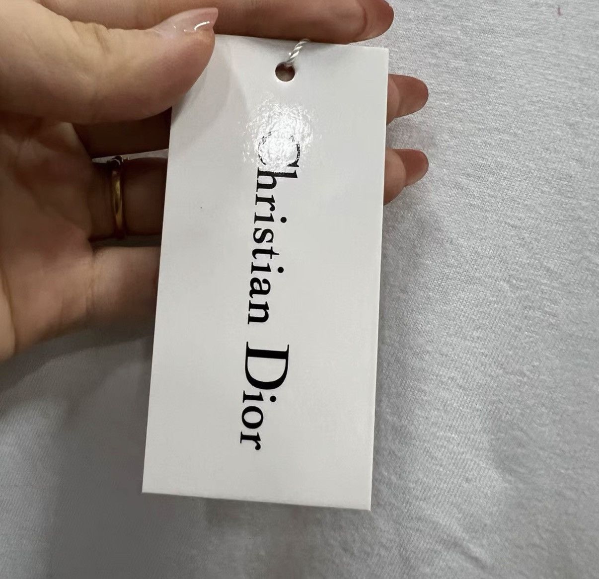 Dior Dior White Logo Print Long Sleeve Top J41 Size US XL / EU 56 / 4 - 5 Thumbnail