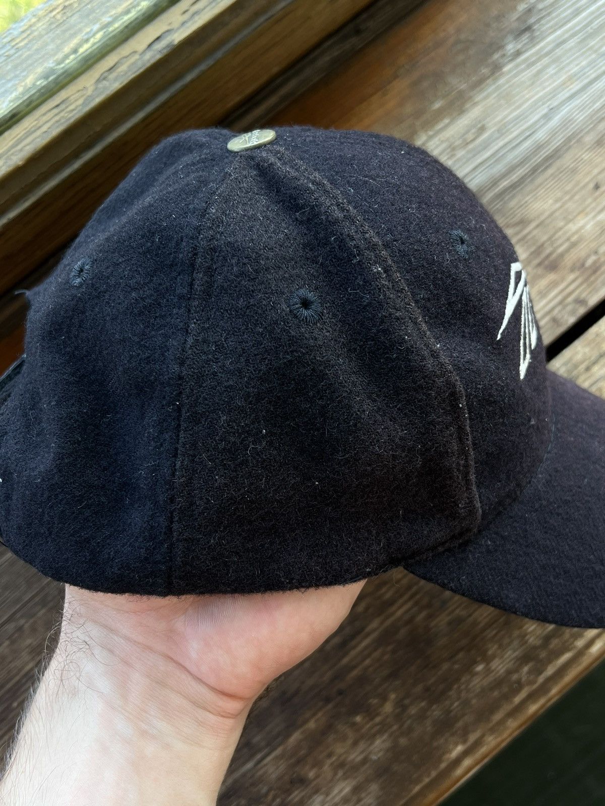 Reebok × Vintage Vintage Y2K Reebok Big Embroidered Logo Wool Cap Hat Size ONE SIZE - 14 Thumbnail