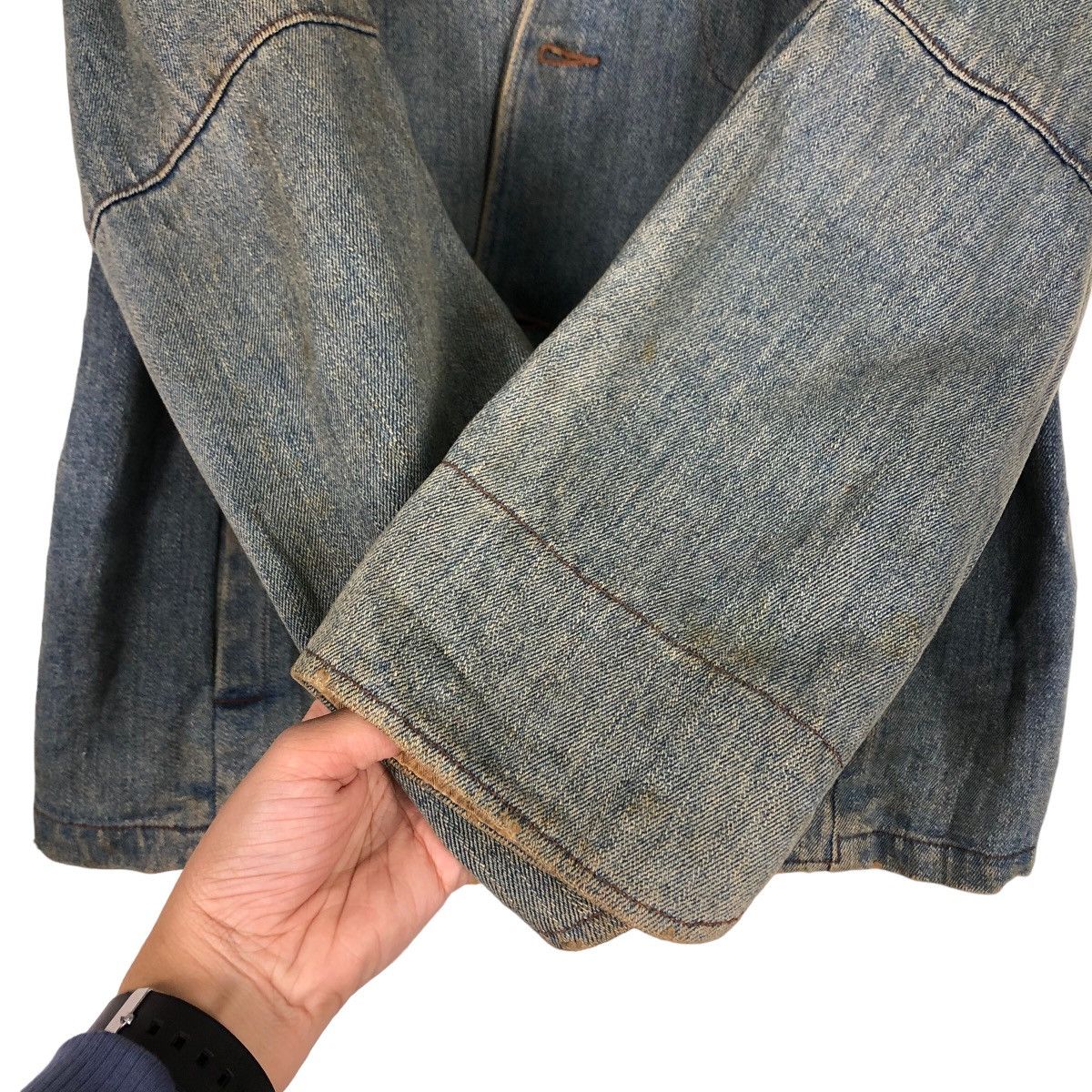 Japanese Brand 🔥Vtg Denim Worker Union Made Big Bill Biker Detroit Pocket Size US M / EU 48-50 / 2 - 13 Thumbnail