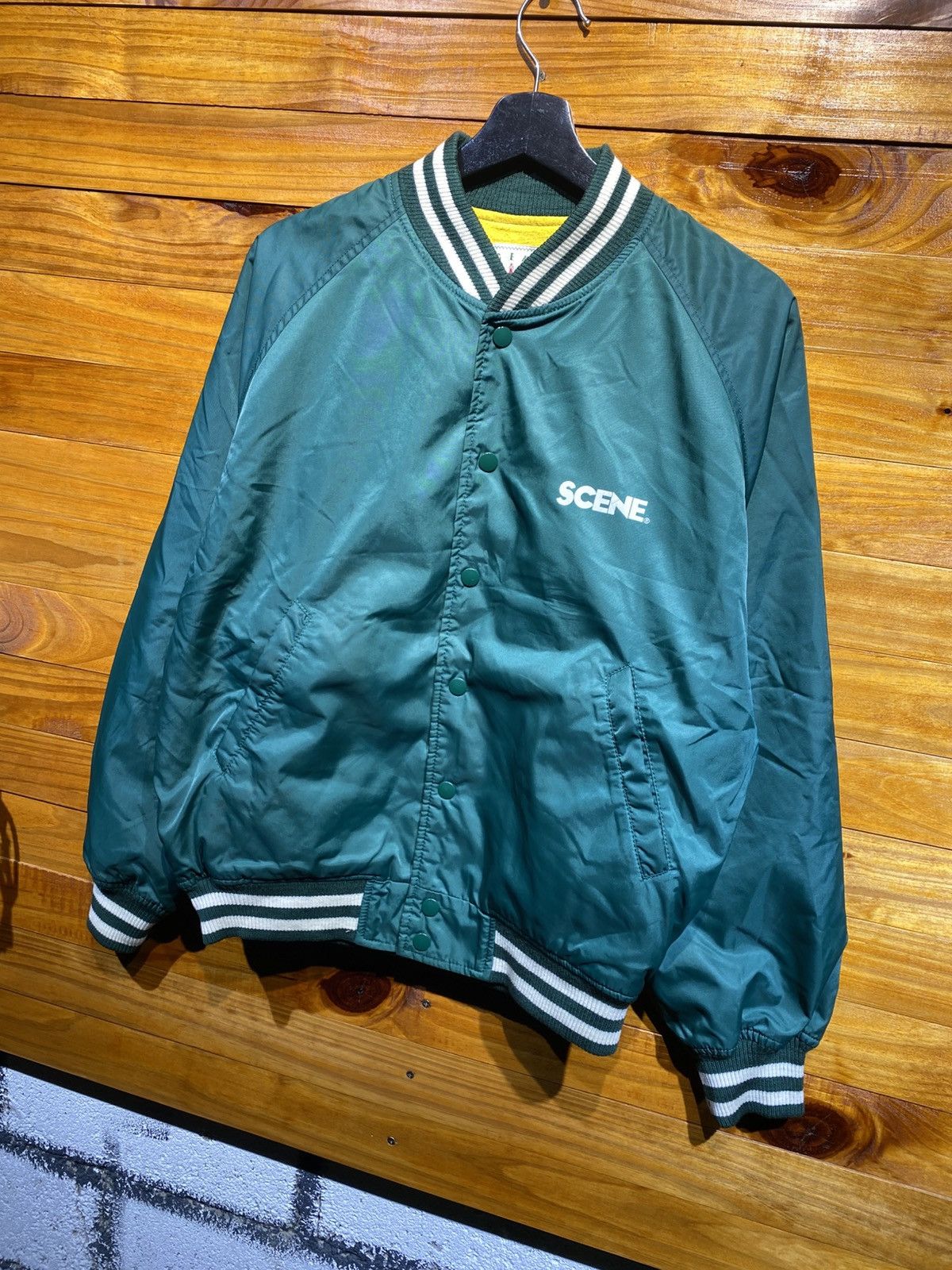 Vintage VINTAGE SCENE NYLON VARSITY BASEBALL JACKET Size US M / EU 48-50 / 2 - 4 Thumbnail