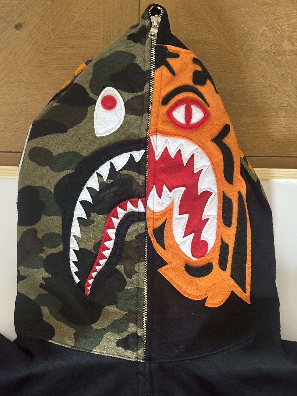 Bape Authentic ape bape tiger shark full zip hoodie XL good used Size US XL / EU 56 / 4 - 2 Thumbnail