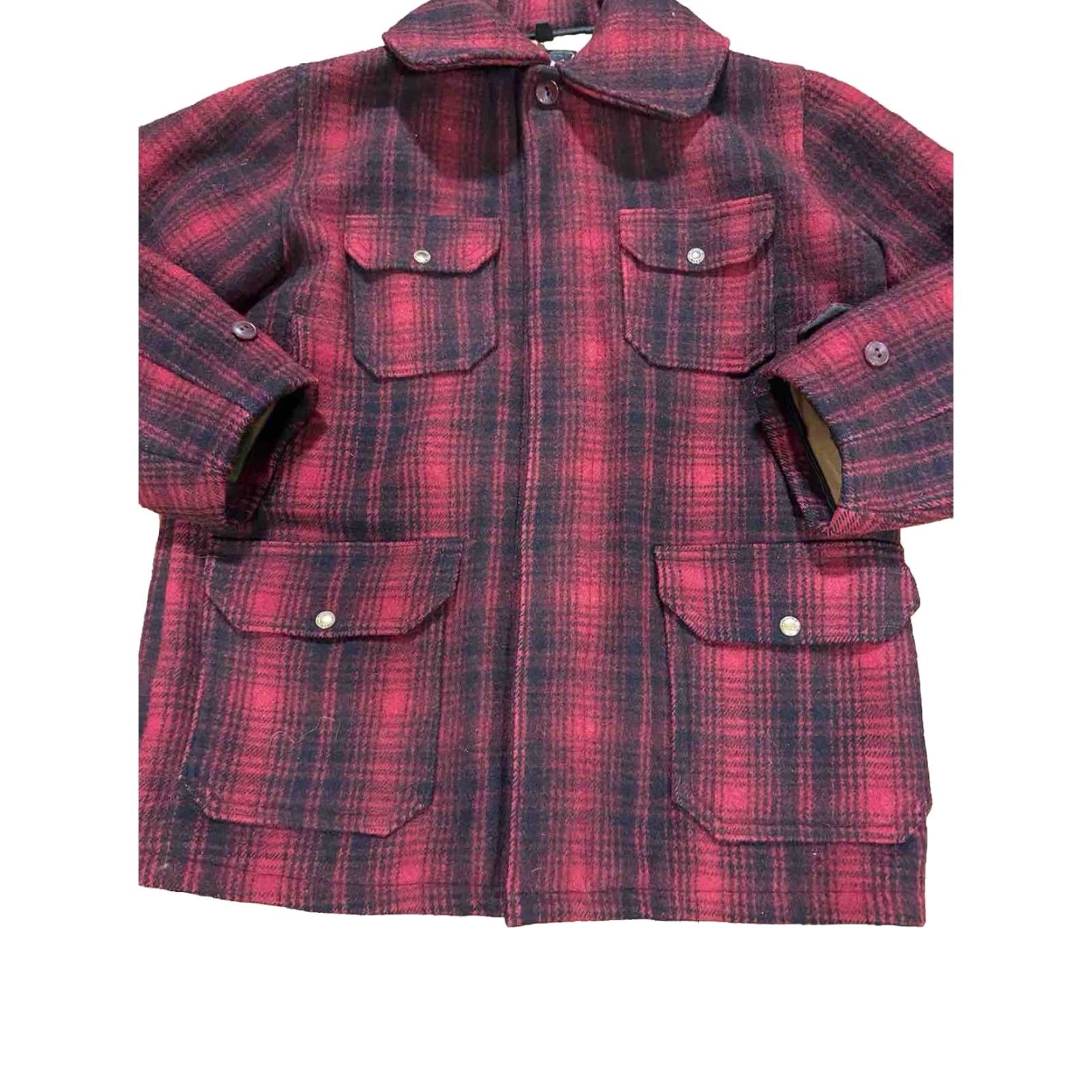 Vintage VINTAGE Woolrich Mackinaw 503 Buffalo Plaid Hunting Jacket Field Coat Sz 40 Size US XXS / EU 40 - 3 Thumbnail