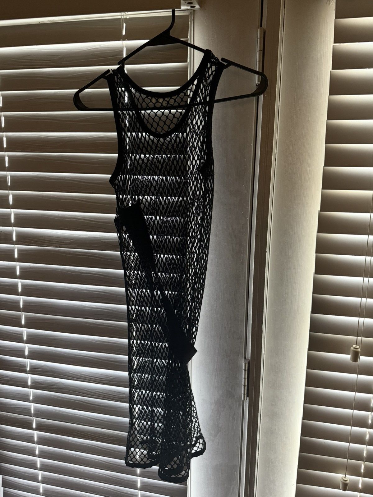 Helmut Lang 1998 Fishnet Mini Dress Size M / US 6-8 / IT 42-44 - 2 Thumbnail