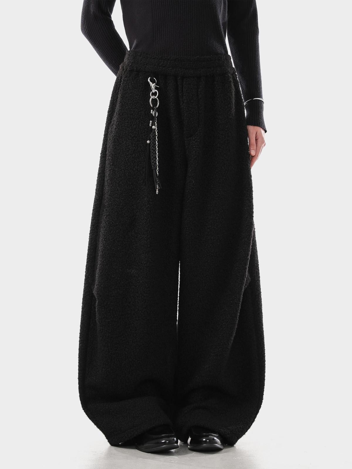 Other Gray Wide Leg Fleece Sweatpants, Cozy Lounge Pants Size US 32 / EU 48 - 5 Thumbnail