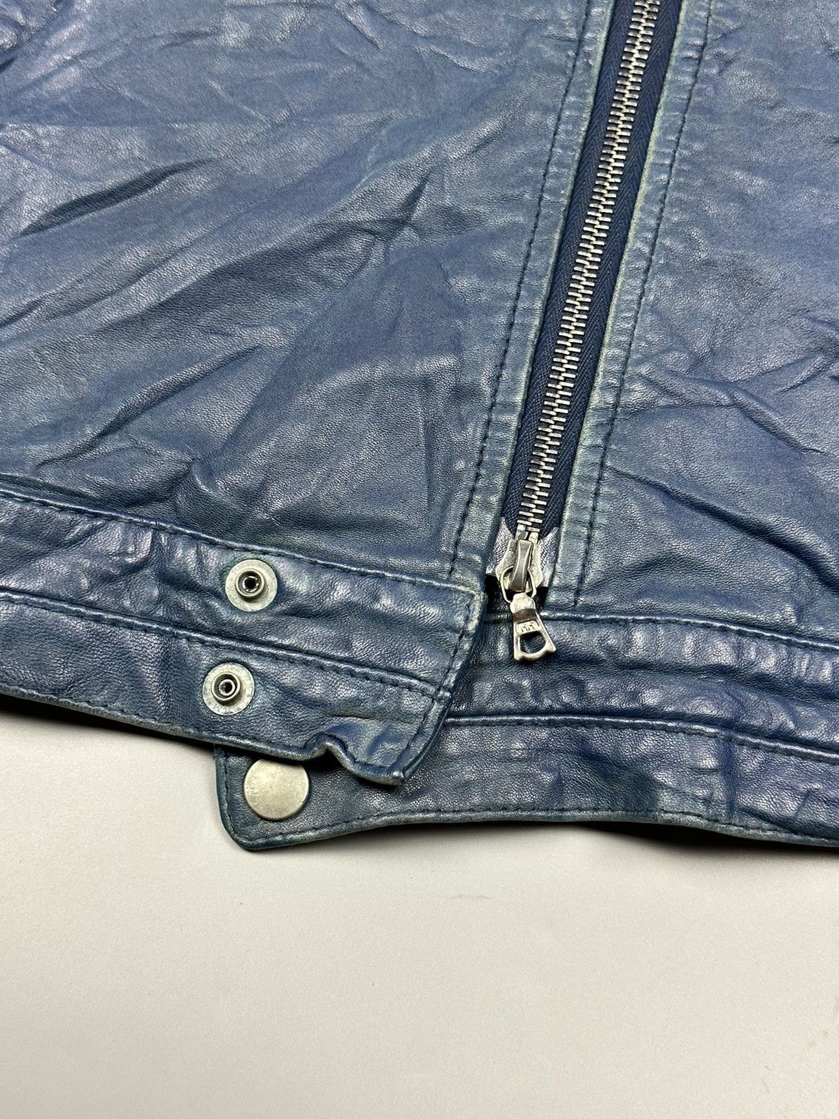 Japanese Brand Vintage Rider Leather Jacket Riri M6 Zipper Size US M / EU 48-50 / 2 - 8 Thumbnail