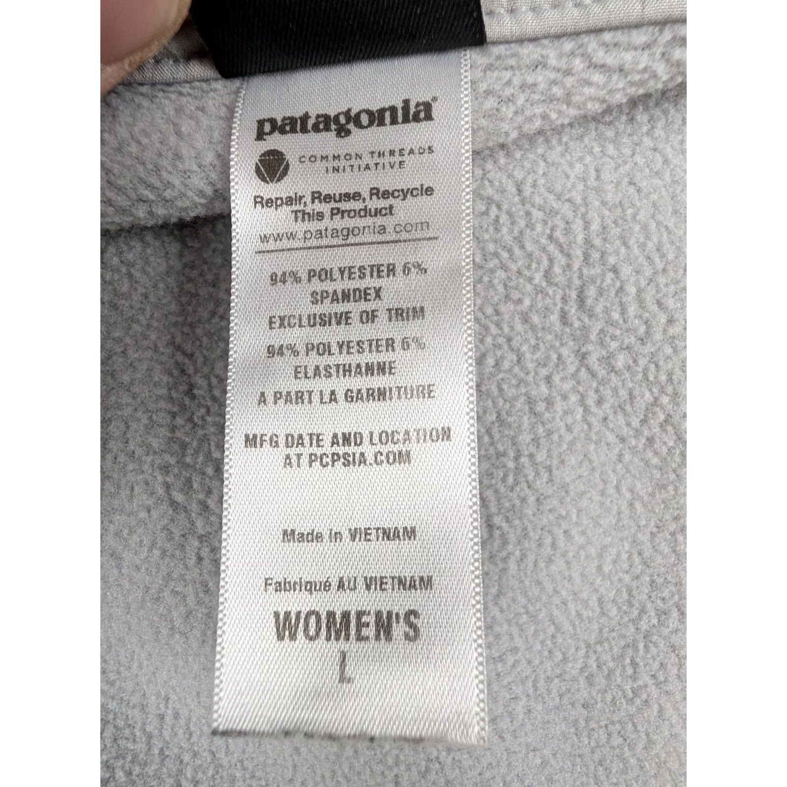 Patagonia VINTAGE Patagonia Jacket Womens Large Gray Softshell Full Zip Lined Floral Size L / US 10 / IT 46 - 7 Thumbnail