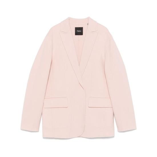 Theory THEORY Women Suit Jackets M1101103 SMV PINK Size L / US 10 / IT 46 - 1 Thumbnail