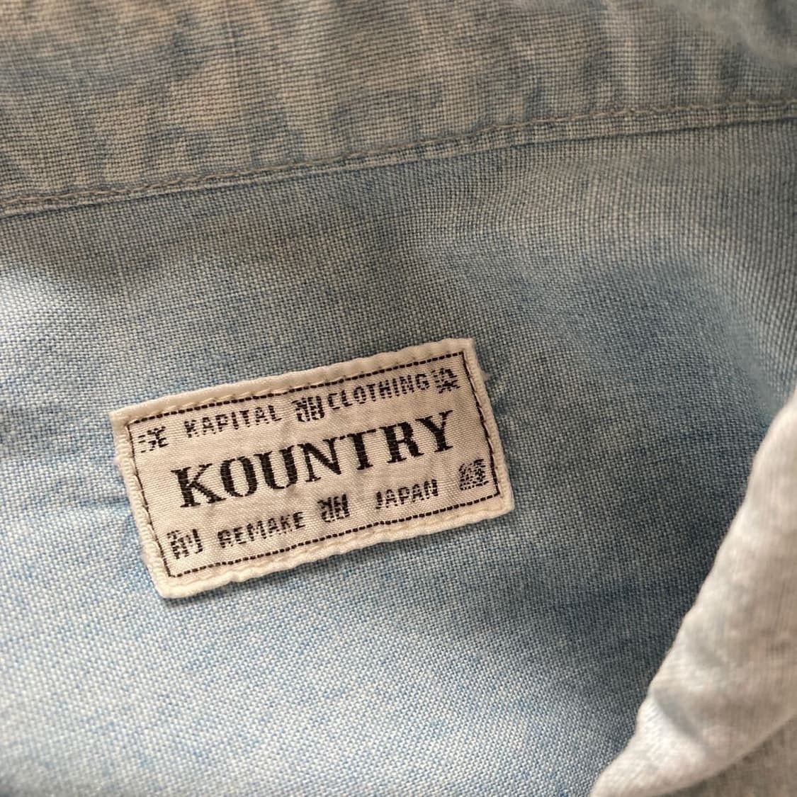 Kapital KAPITAL Chambray BONE Patch Ventilator Work Shirt Size US L / EU 52-54 / 3 - 3 Thumbnail