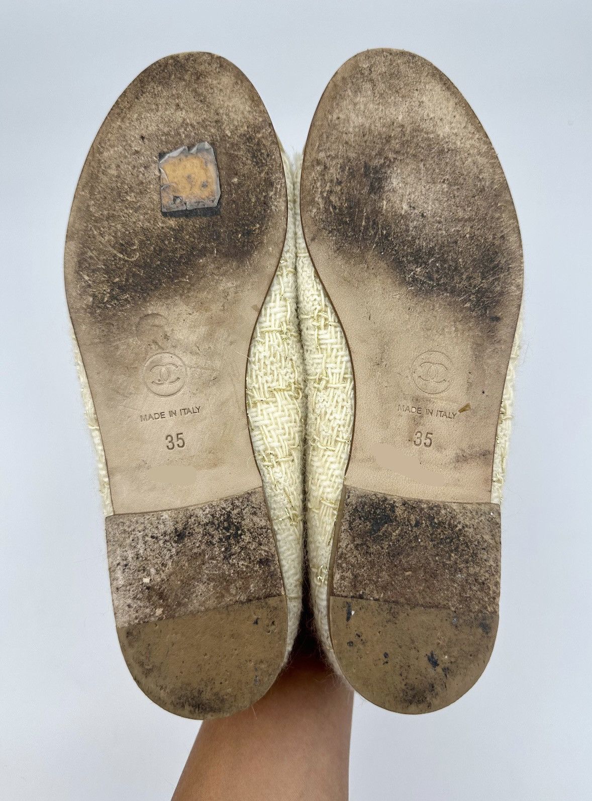 Chanel CHANEL Tweed Ballet Flats Size US 5 / IT 35 - 7 Thumbnail