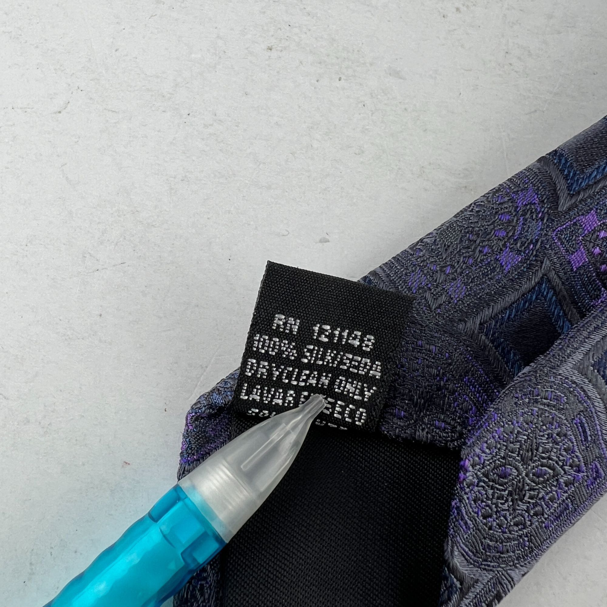 Croft & Barrow Croft & Barrow Purple Square Design Necktie Tie Silk Size ONE SIZE - 6 Thumbnail