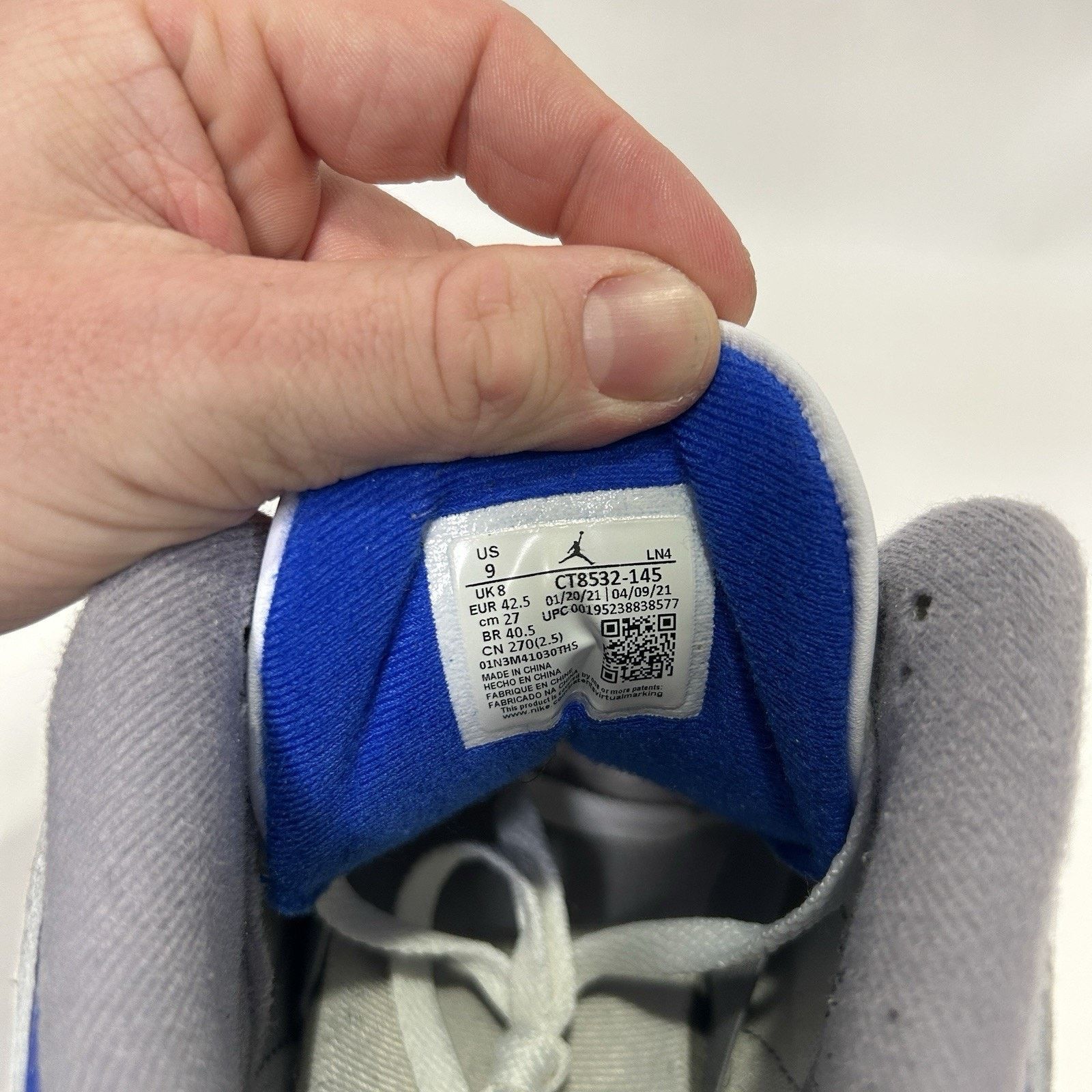 Nike Nike Air Jordan 3 Retro "Racer Blue/White" Size US 9 / EU 42 - 8 Thumbnail