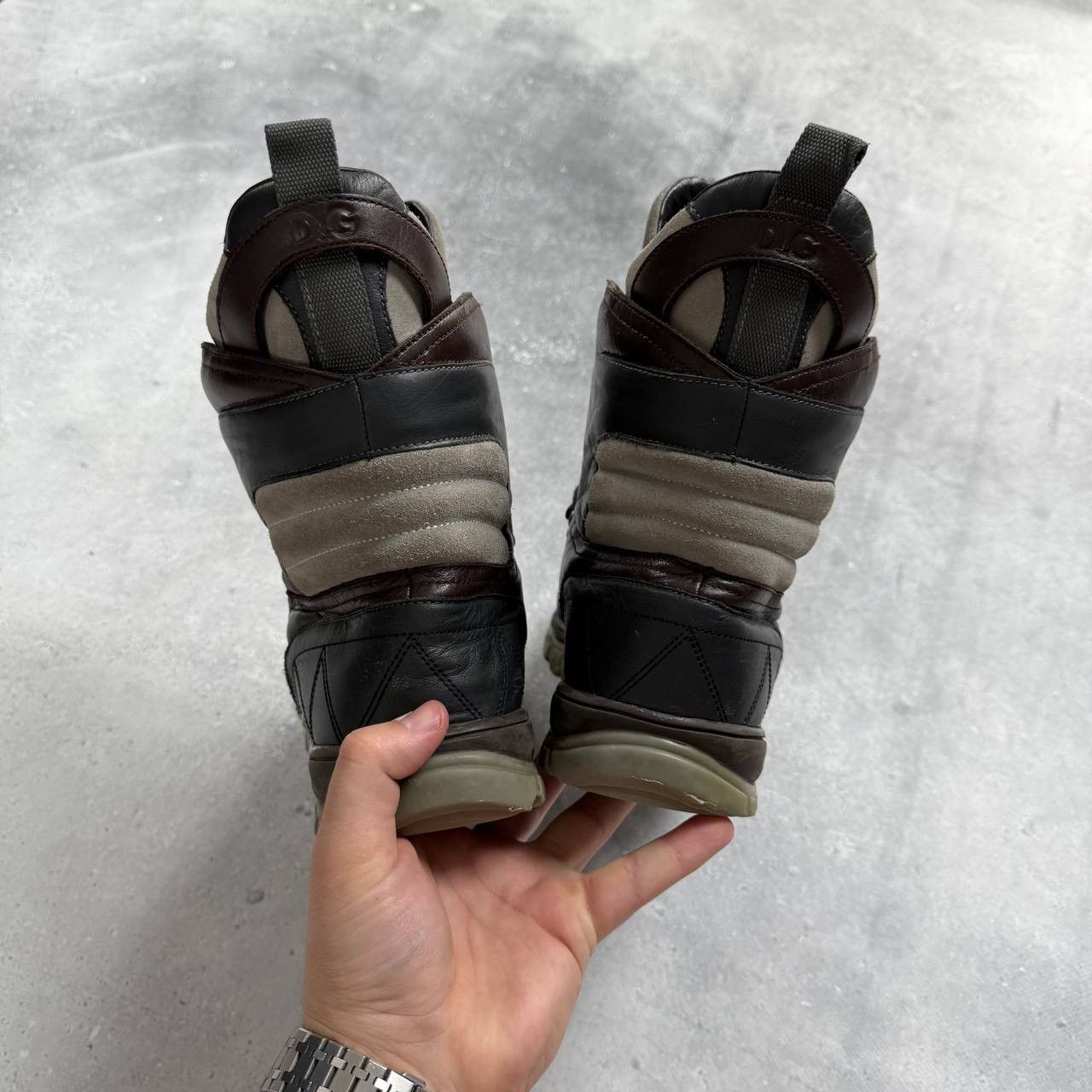 Dolce & Gabbana Dolce & Gabbana DG RTW F/W 2010 Apres Ski Boots Gray/ Brown Size US 10 / EU 43 - 18 Thumbnail