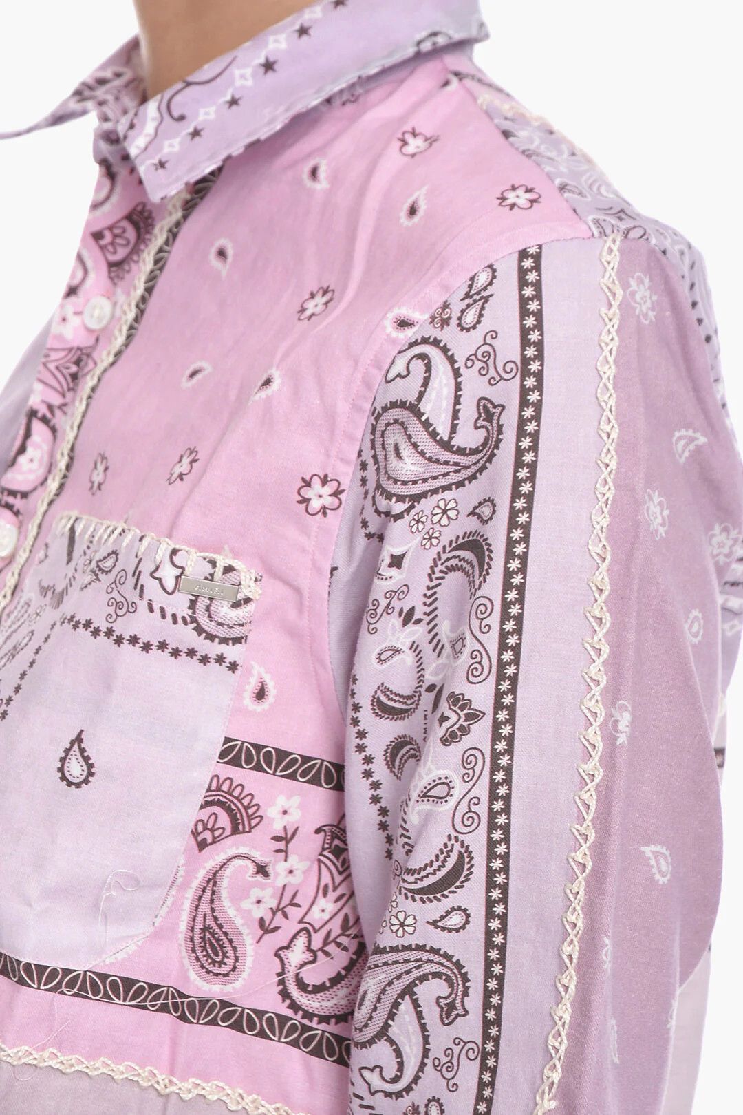 Amiri og1mm0426 Cotton Shirt in Pink Size S / US 4 / IT 40 - 3 Thumbnail