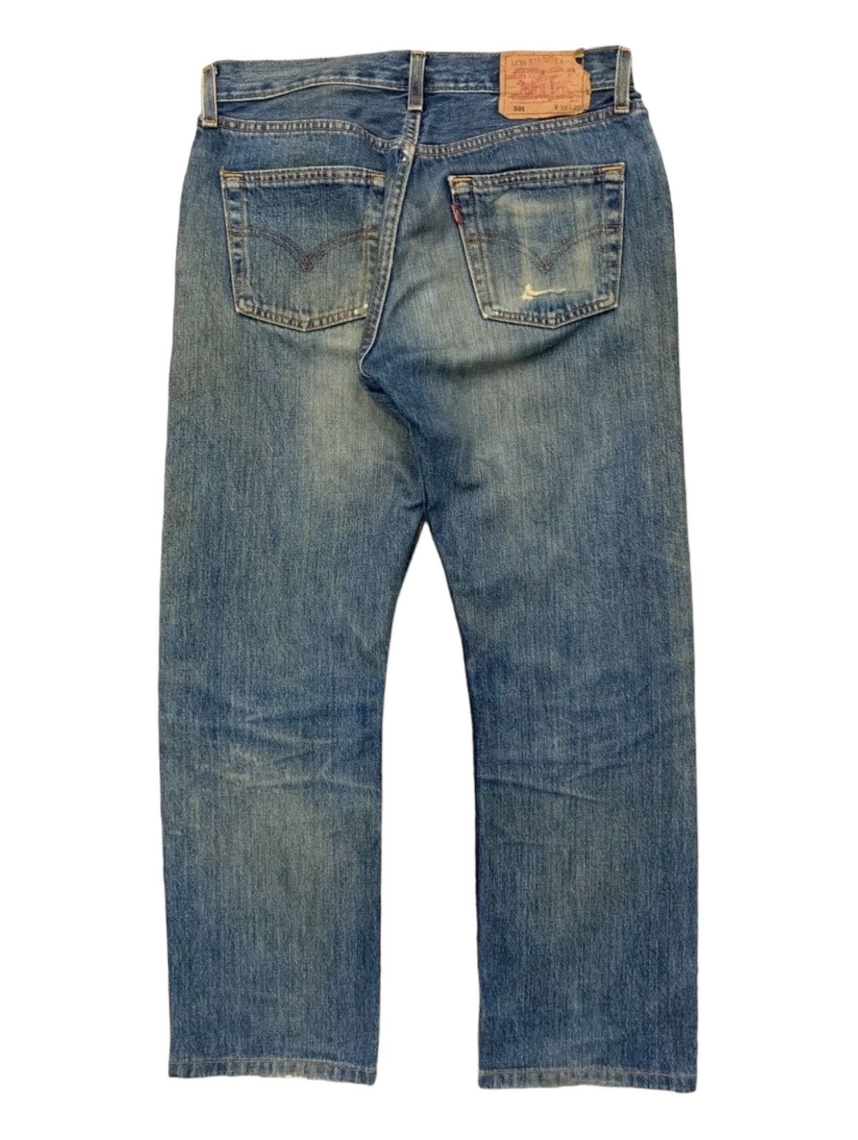 If Six Was Nine × Levi's Vintage Levis UK Crazy Mud Wash Distressed Jeans (AC11) Size US 29 - 2 Thumbnail