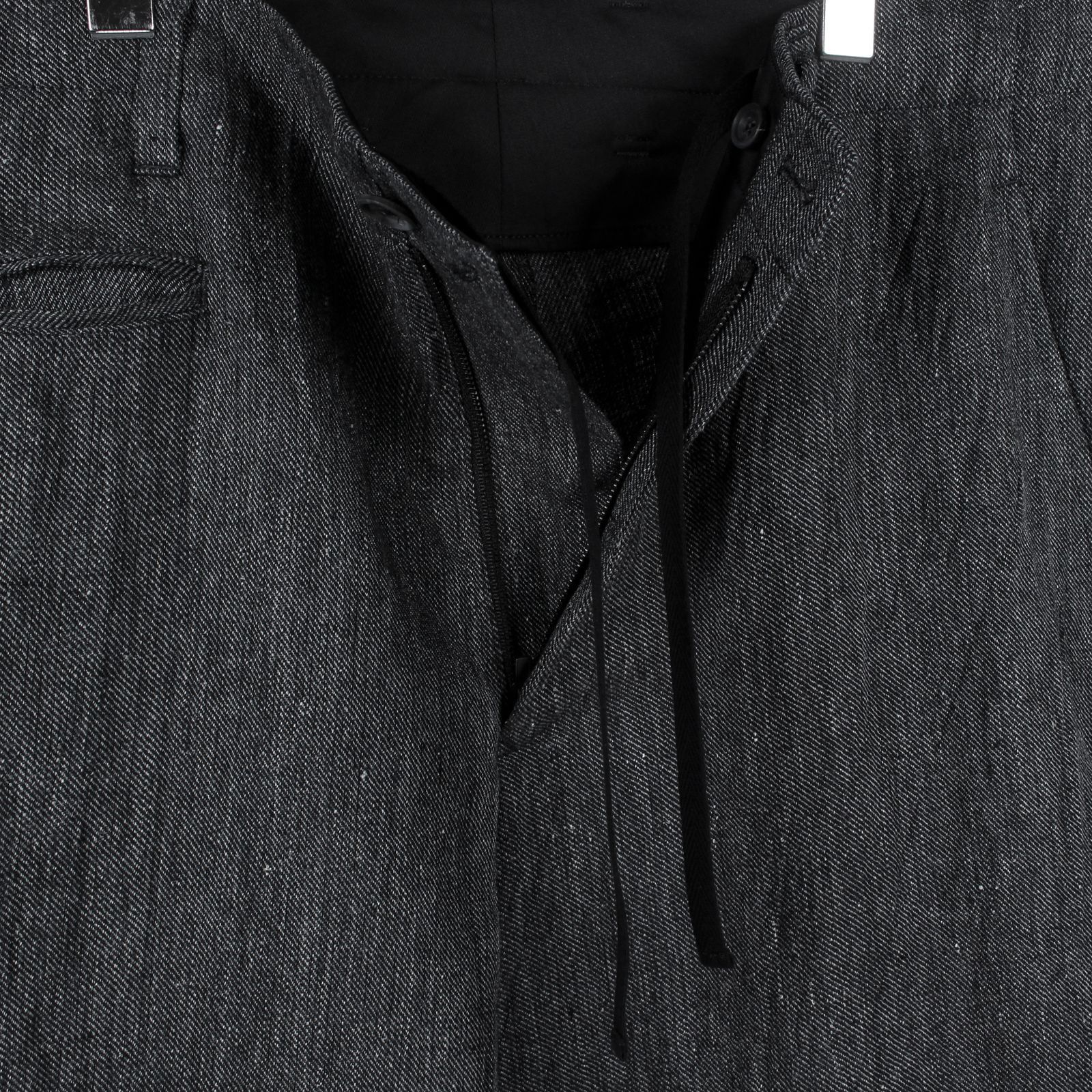 Yohji Yamamoto Yohji Yamamoto Pour Homme - FLAX TOP GABARDINE SLIM PANTS Size US 30 / EU 46 - 16 Thumbnail