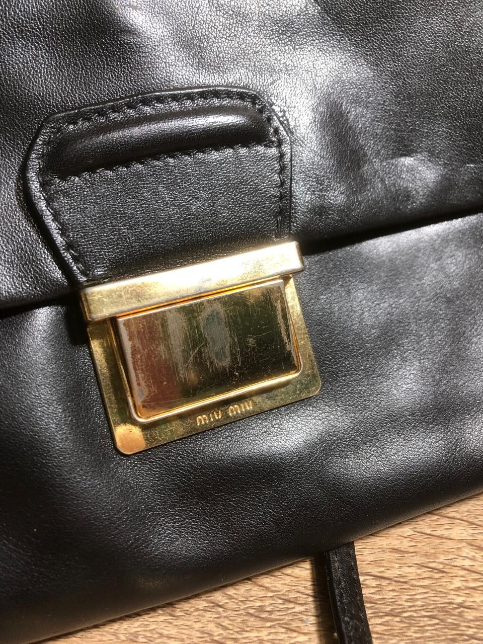 Miu Miu Miu Miu Black Nappa Biker Leather Slingbag / Clutch Size ONE SIZE - 3 Thumbnail