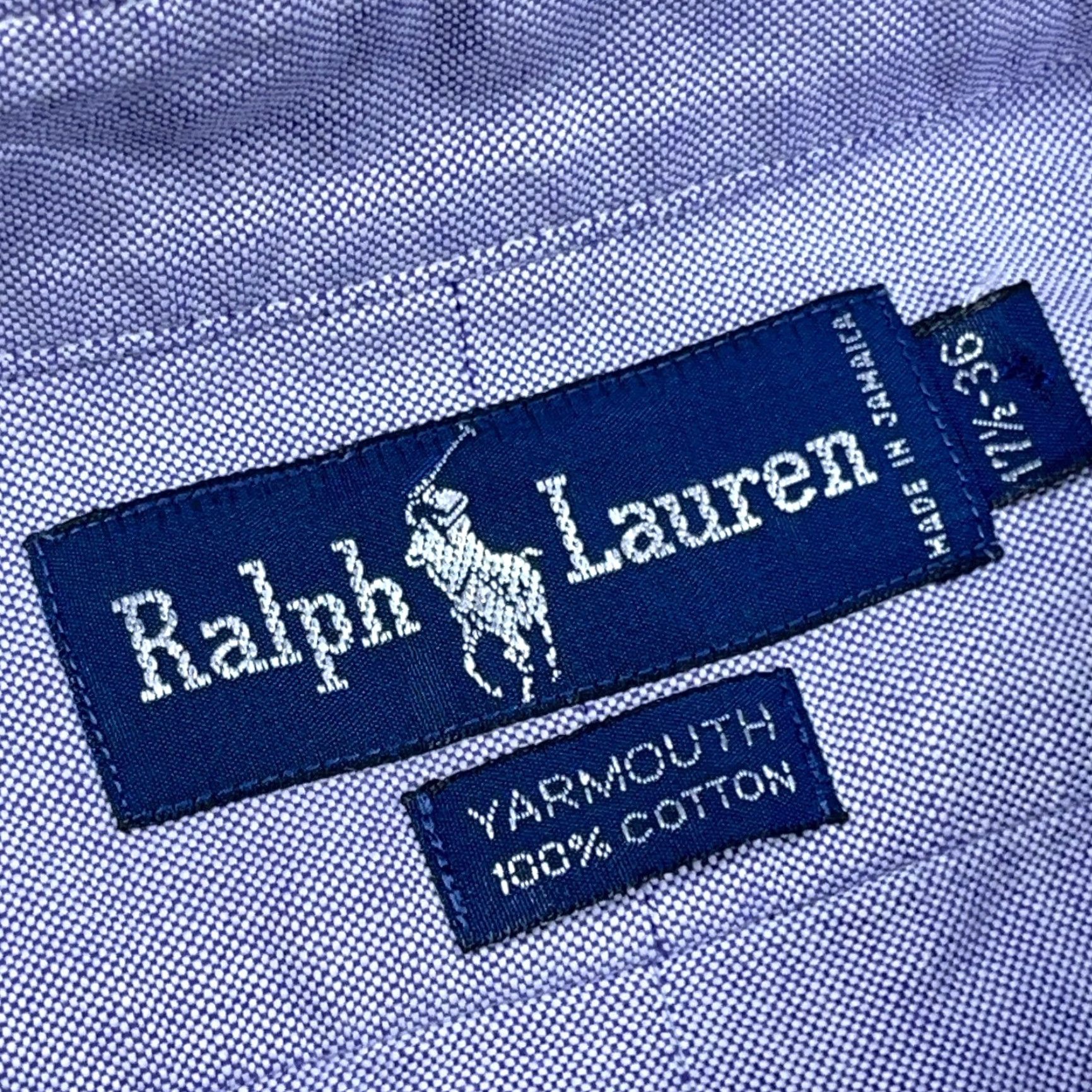 Ralph Lauren VINTAGE Ralph Lauren Shirt Men XL Purple Button Up Yarmouth Oxford Cloth 17.5 36 Flesh * Size US XL / EU 56 / 4 - 3 Thumbnail
