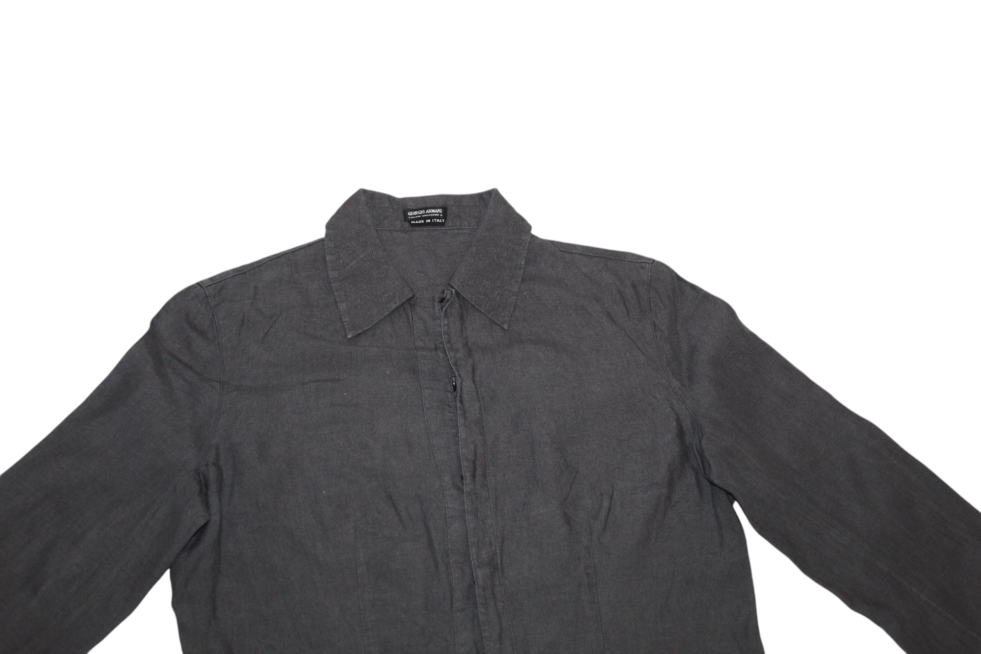 Giorgio Armani Giorgio Armani A Milano Borgonuovo 21 washed linen shirt Size M / US 6-8 / IT 42-44 - 3 Thumbnail
