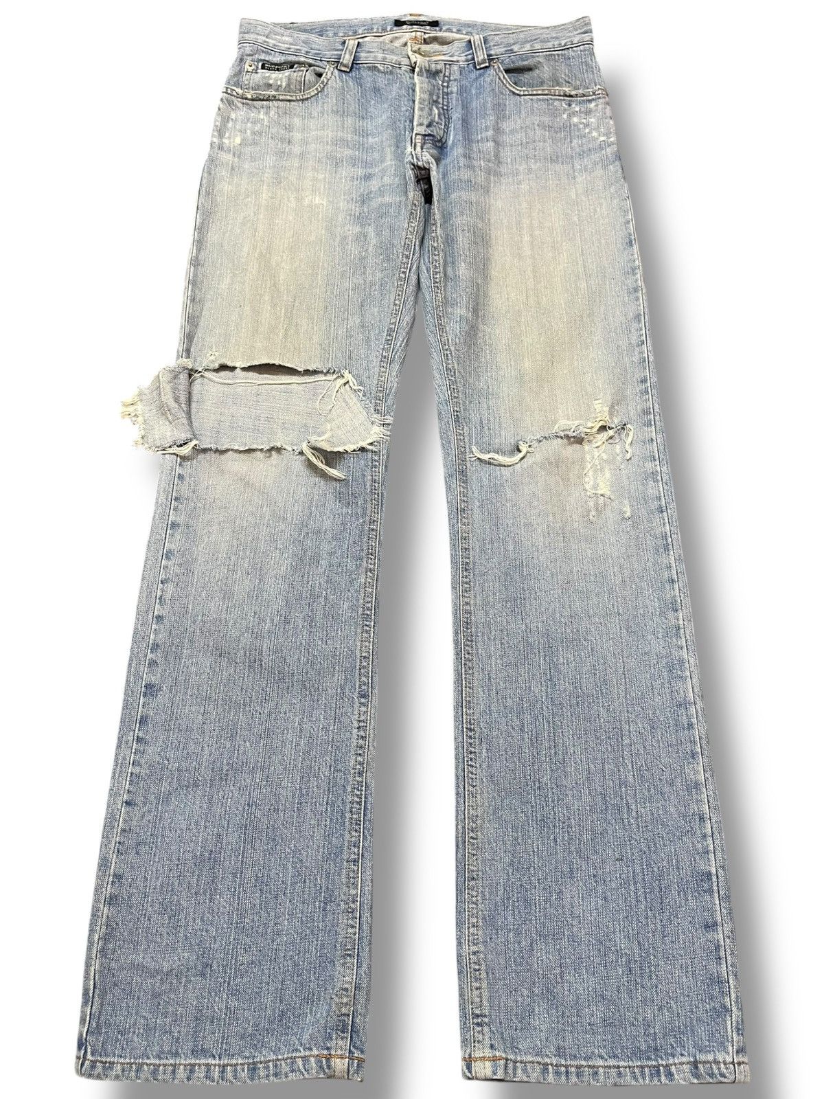 Burberry Vintage Burberry Black Label Faded Distressed Denim Size US 31 - 1 Thumbnail