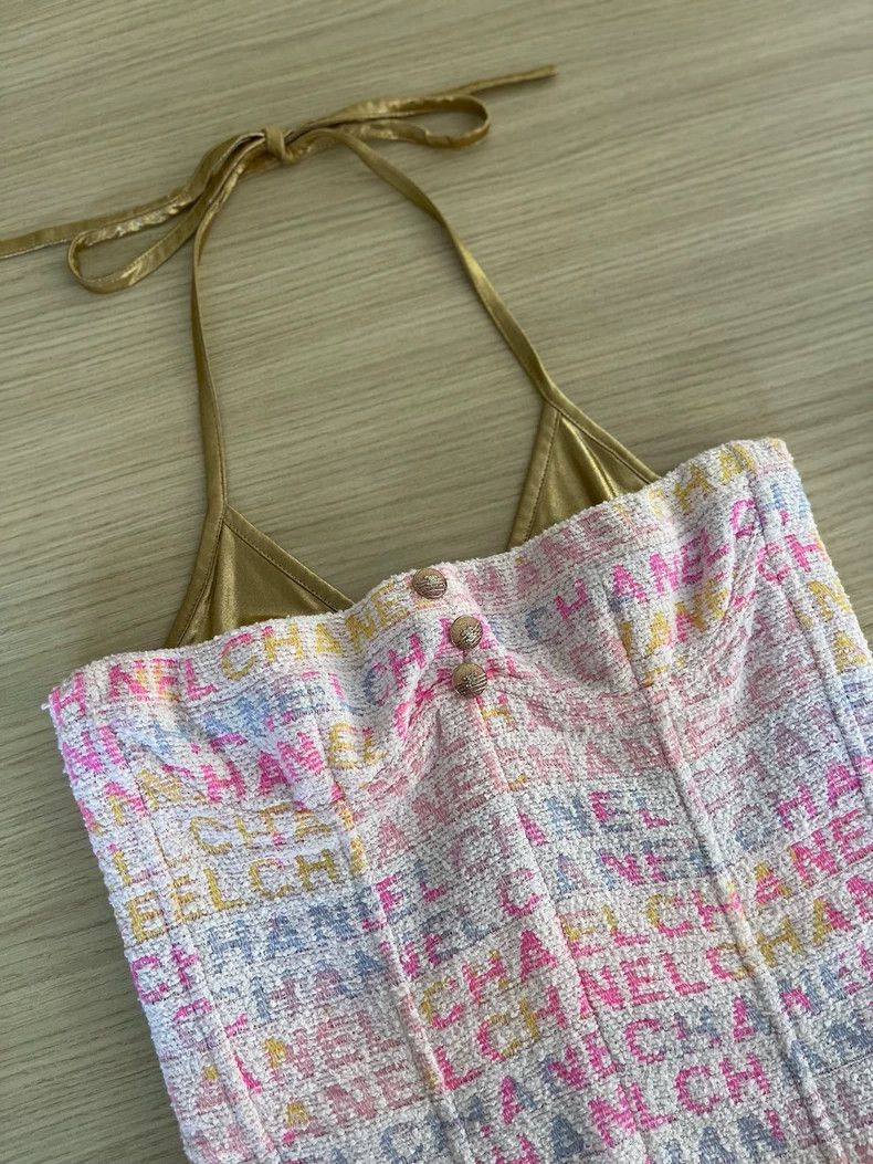 Chanel Chanel 24c pink logo braided suspender Size XXS / US 00 / IT 34 - 4 Thumbnail