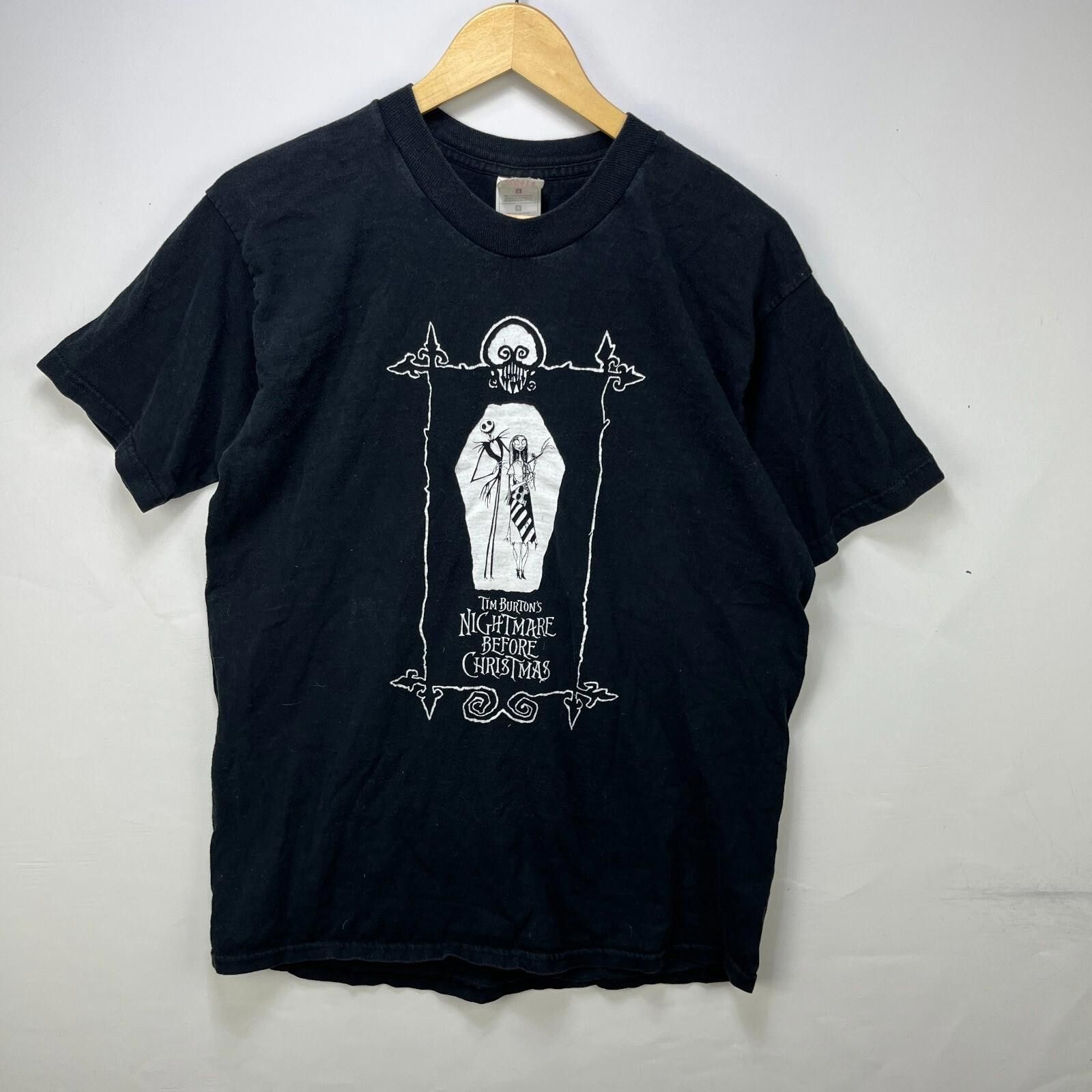 Fruit Of The Loom Vintage 90s Tim Burton’s Nightmare Christmas T-Shirt Large Size US L / EU 52-54 / 3 - 1 Thumbnail