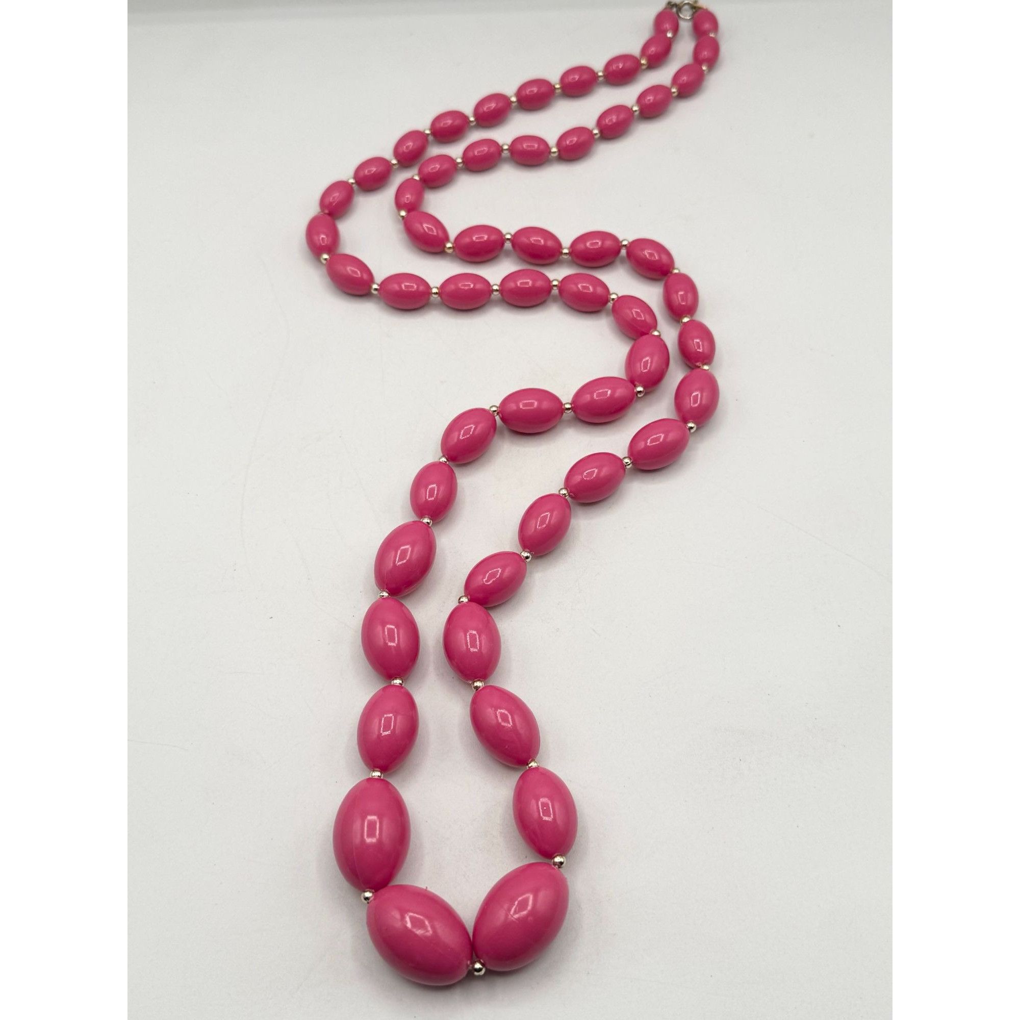 Vintage Vintage pink graduated beaded necklace Size ONE SIZE - 3 Thumbnail