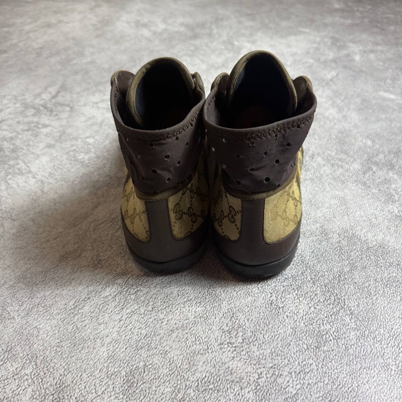 Gucci GG California Monogram Leather Striped High Top