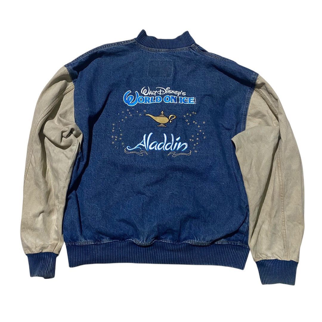 Disney 90s disneys aladdin world on ice denim bomber jacket Size US M / EU 48-50 / 2 - 2 Thumbnail