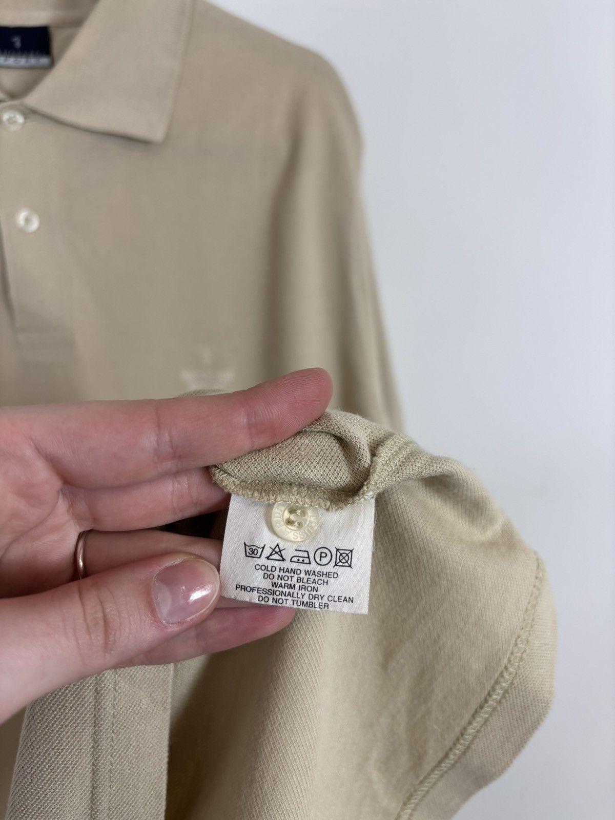 Trussardi Trussardi Sport Vintage Men’s Cotton Beige Polo Shirt Size US XL / EU 56 / 4 - 11 Thumbnail