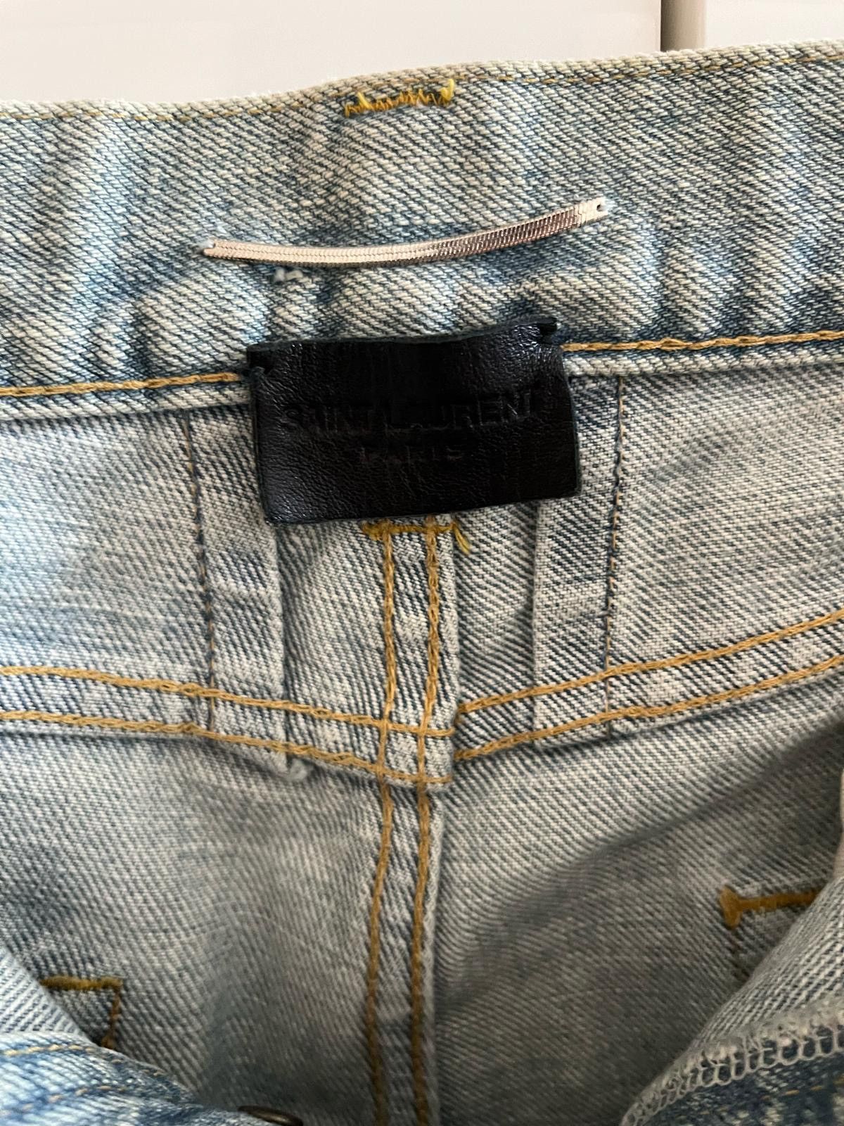 Yves Saint Laurent YSL Hedi Slimane Era Gray Blue Jeans Size US 31 - 2 Thumbnail