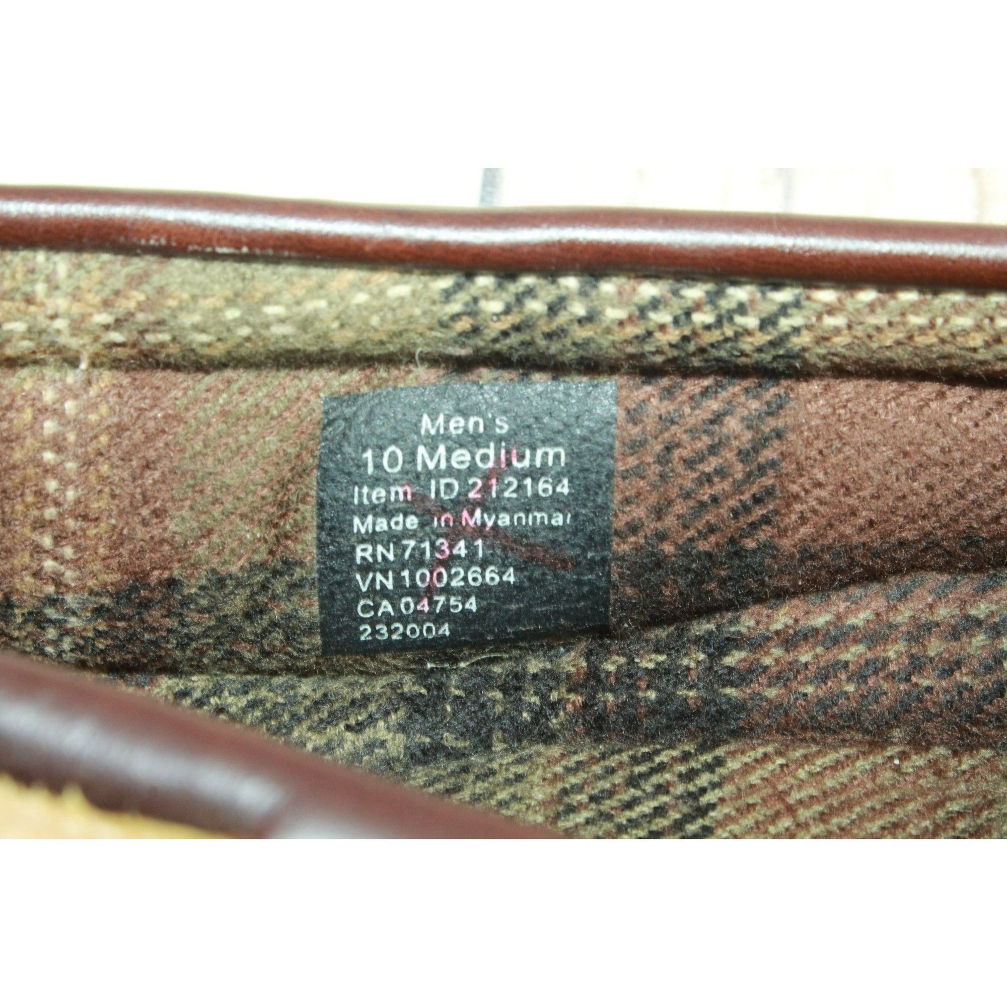 L.L. Bean LL Bean Men's Brown Leather Flannel Lined Slip-on Slippers Size US 10 / EU 43 - 7 Thumbnail