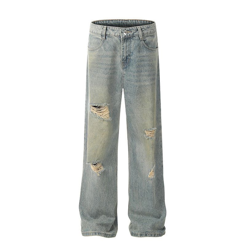 Vintage American retro classic washed ripped jeans Size US 32 / EU 48 - 1 Thumbnail