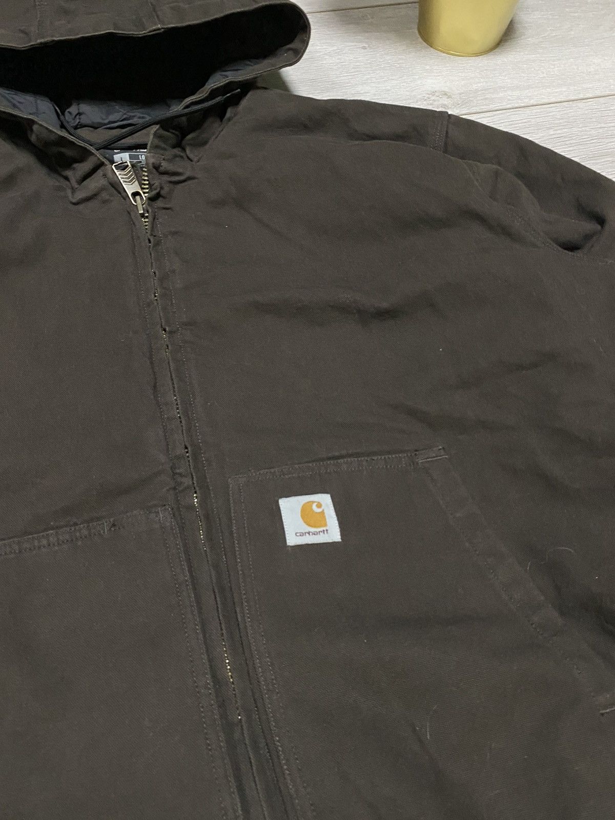 Carhartt Carhartt active jacket canvass zip hooded Size US L / EU 52-54 / 3 - 3 Thumbnail