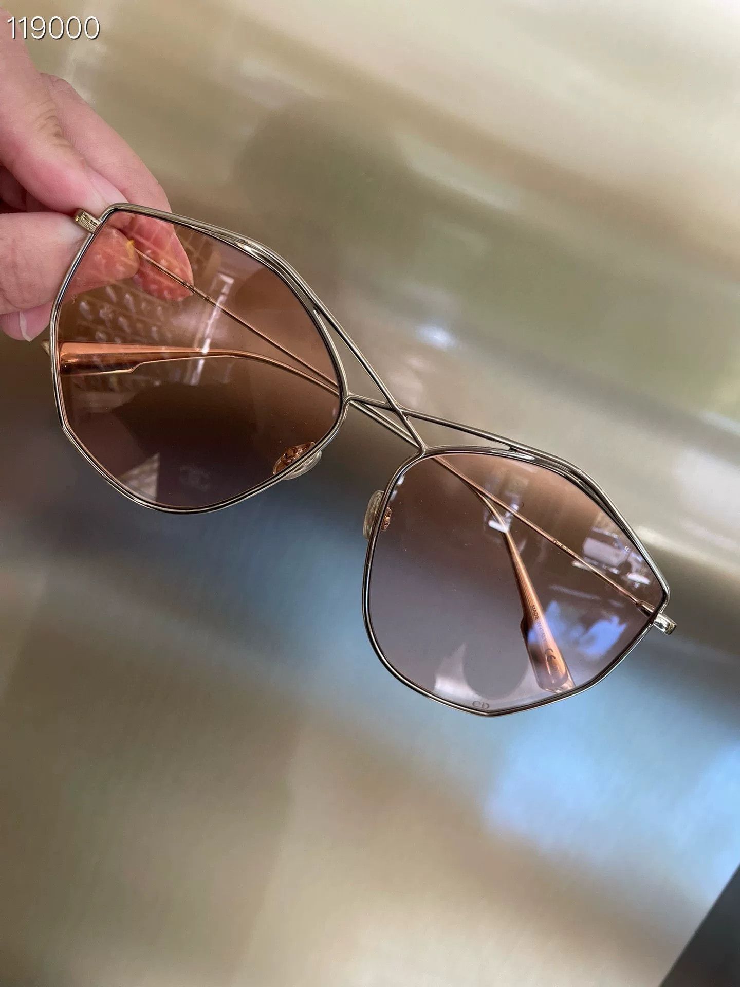 Dior Dior 100210 D566 Polygon Sunglasses Size ONE SIZE - 1 Thumbnail