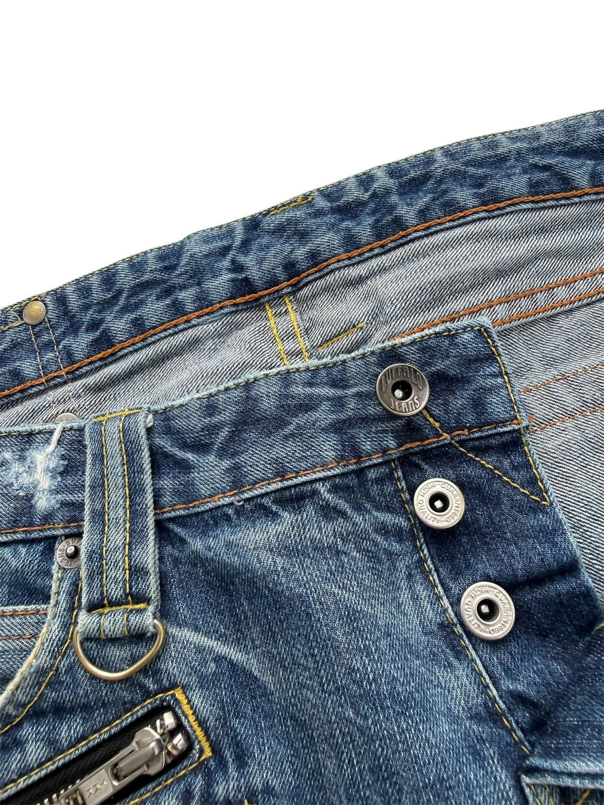 If Six Was Nine BUFFALO JEANS BOOTCUT FLARE DISTRESSED STYLE JEANS Size US 34 / EU 50 - 3 Thumbnail