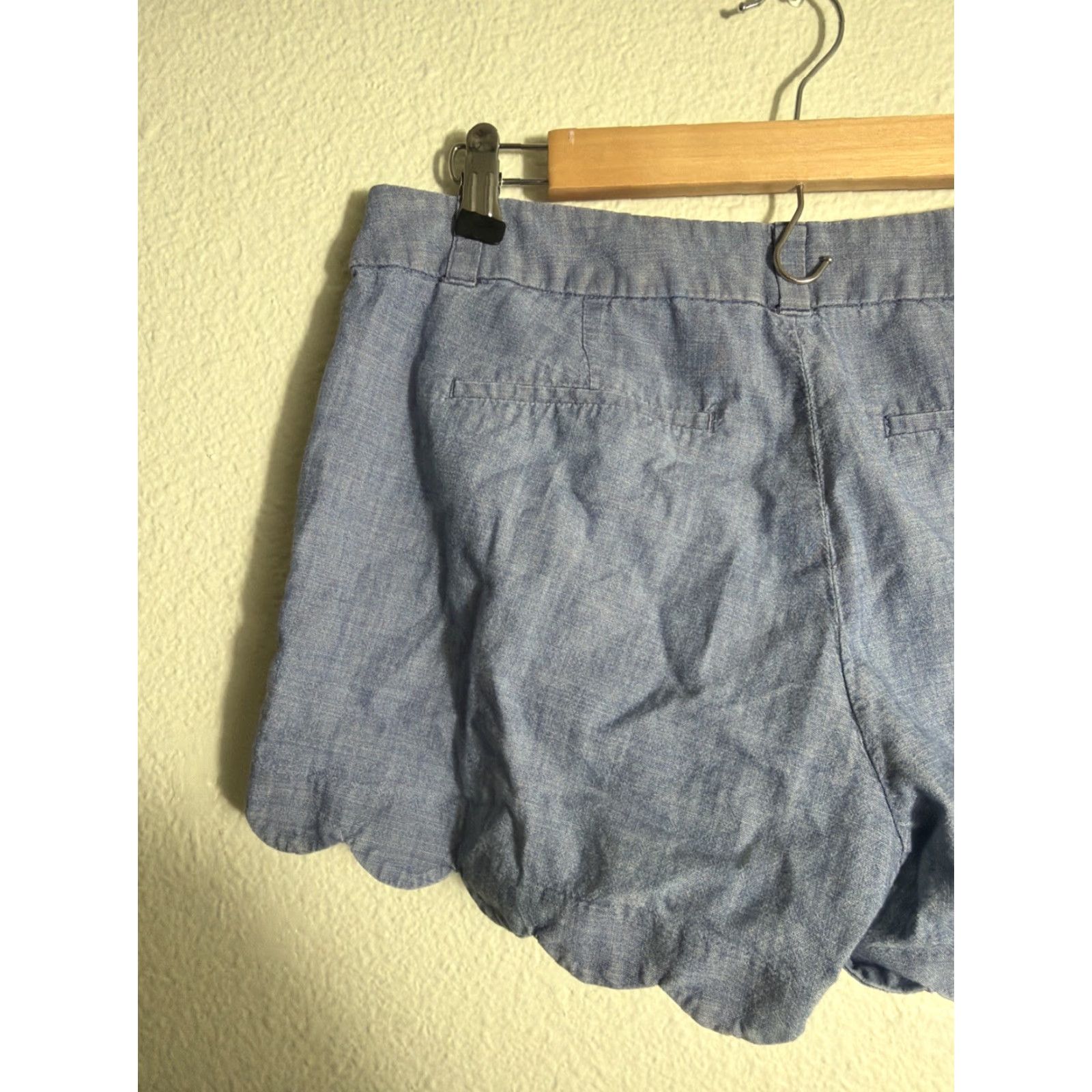 J.Crew J Crew Shorts Women Size 4 Denim Blue Chambray Cotton 30x3.5 Size 28" / US 6 / IT 42 - 5 Thumbnail