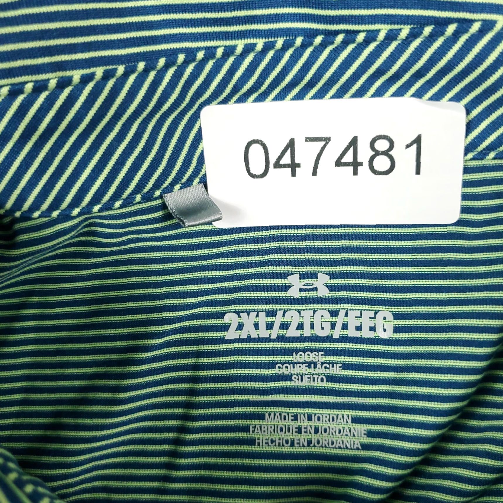 Under Armour Under Armour Polo Shirt Mens 2XL Blue Yellow Striped Golf Casual Short Sleeve Polo Mens 2XL Yellow Striped Sports Casual Shirt Mens Size US XXL / EU 58 / 5 - 7 Thumbnail