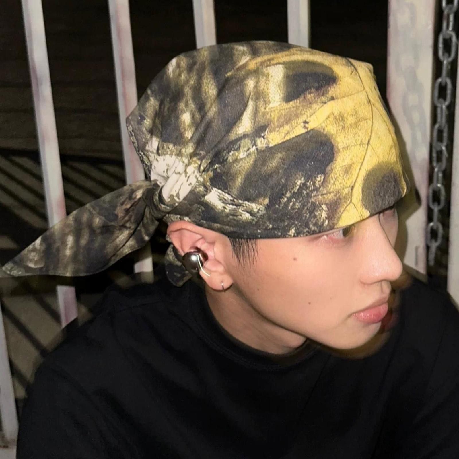 Japanese Brand Vintage Style Y2K Camouflage Headscarf Bandana Size ONE SIZE - 1 Thumbnail