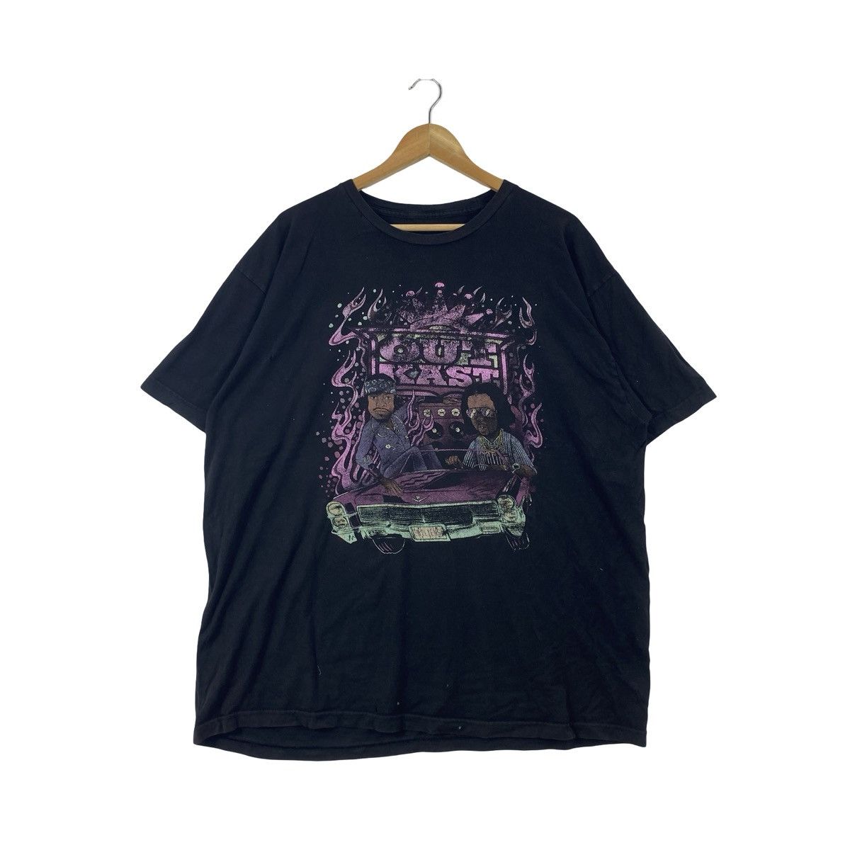 Vintage Vintage OUTKAST GRAPHIC Flame Car Print Hip Hop Size US XXL / EU 58 / 5 - 1 Thumbnail
