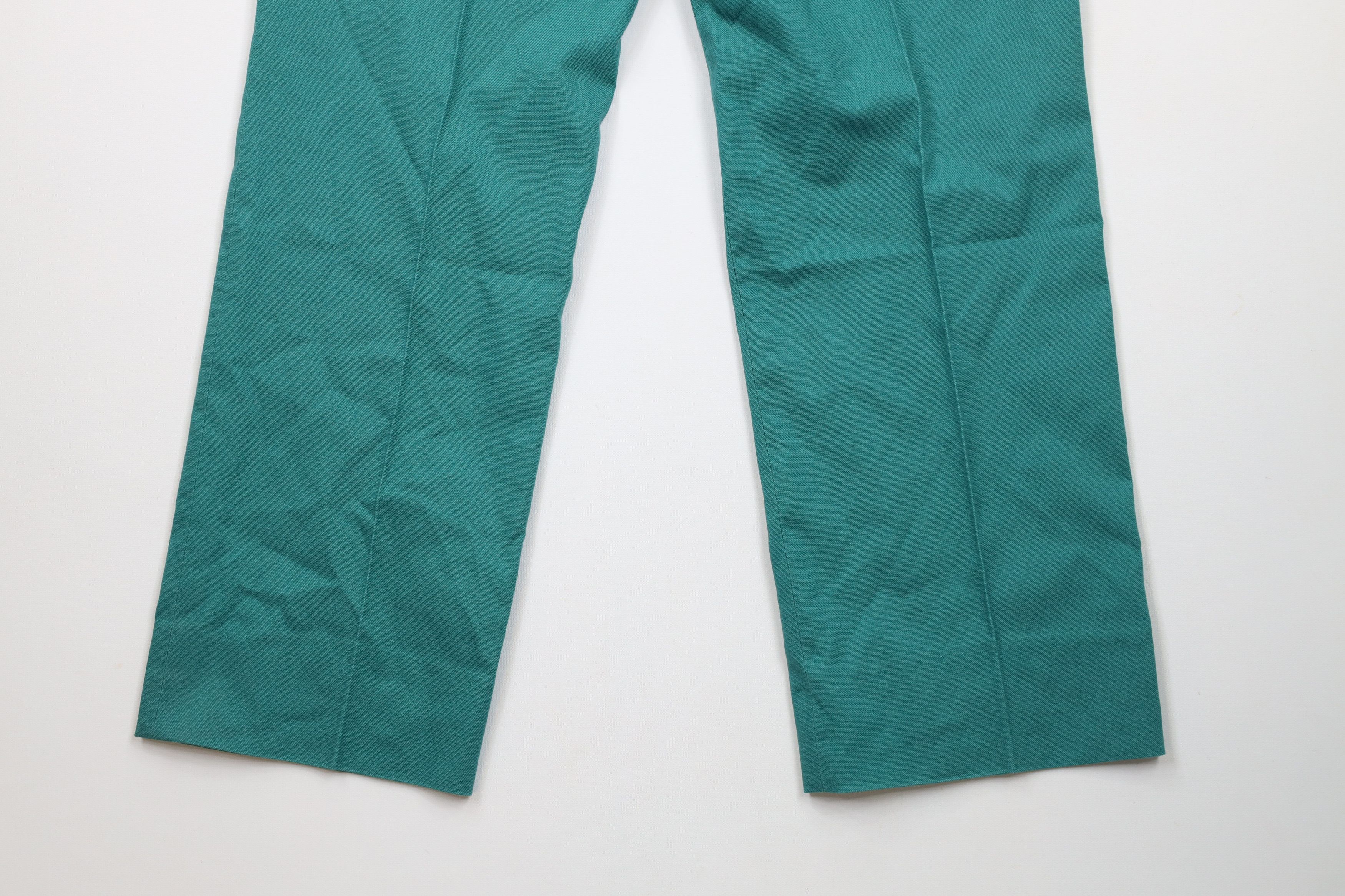 Vintage Vintage 70s Streetwear Flared Wide Leg Chino Pants Green Size US 30 / EU 46 - 12 Thumbnail