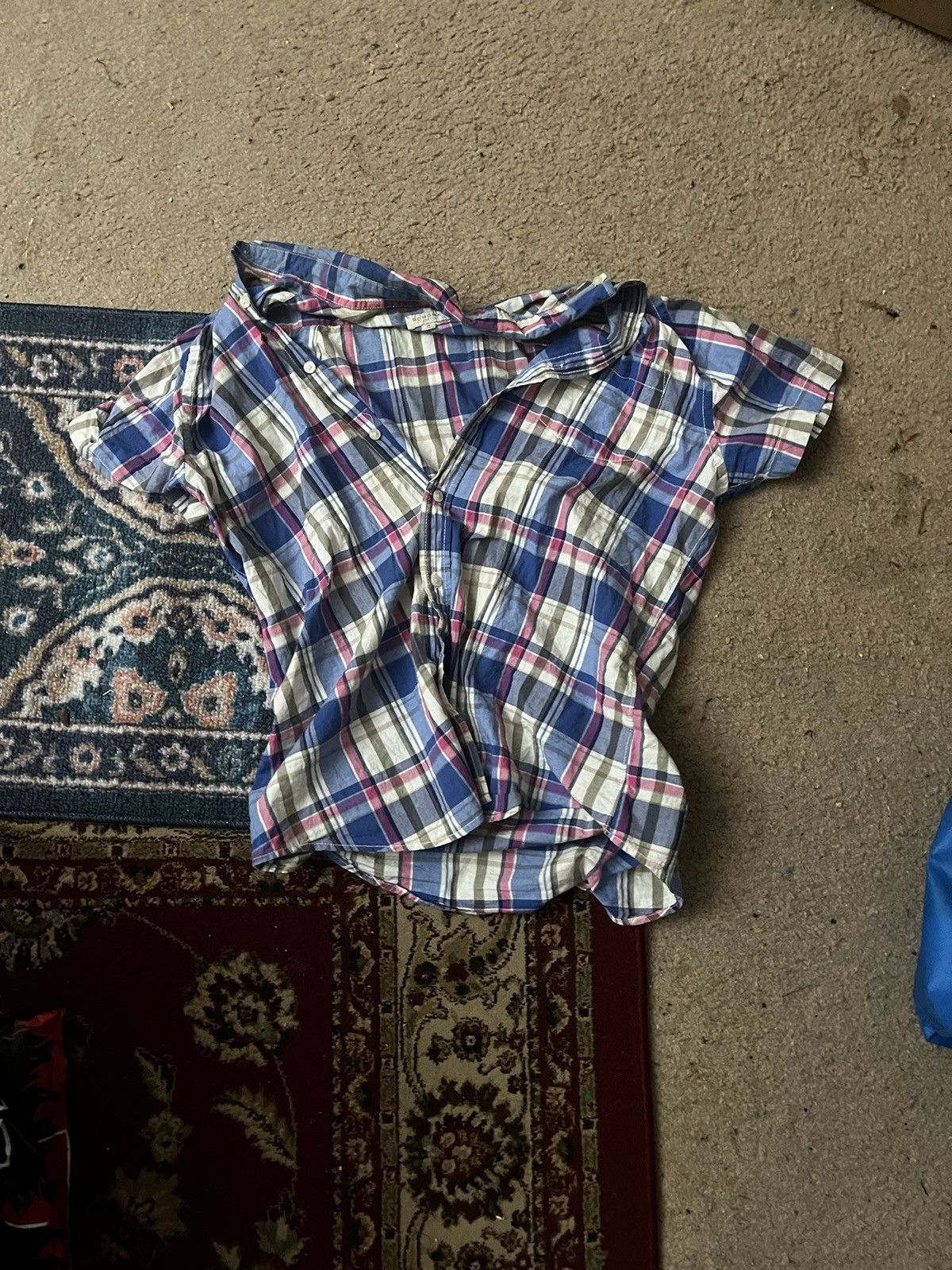 Japanese Brand × Vintage Vintage Madras Oxford Shirt Size US M / EU 48-50 / 2 - 1 Thumbnail