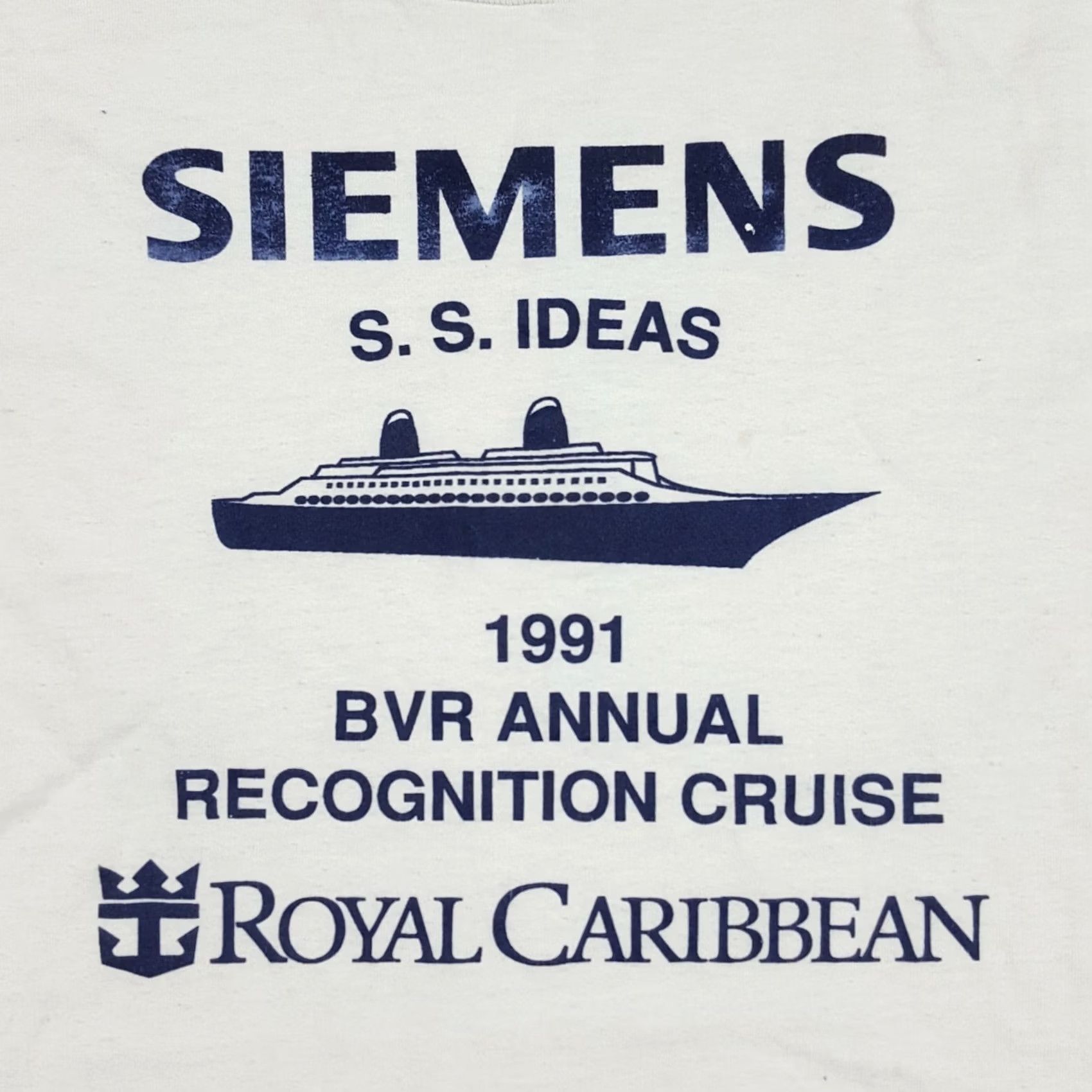 Vintage VINTAGE Siemens Caribbean Cruise T-Shirt Mens Small Gray Short Sleeve 90s Nautical Cruise Boat Graphic Print Shirt Size US S / EU 44-46 / 1 - 3 Thumbnail