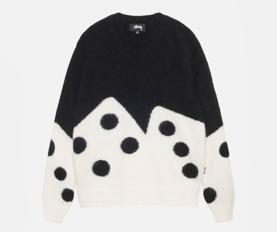 Hypebeast × Stussy STUSSY DICE FUZZY CREW | Grailed