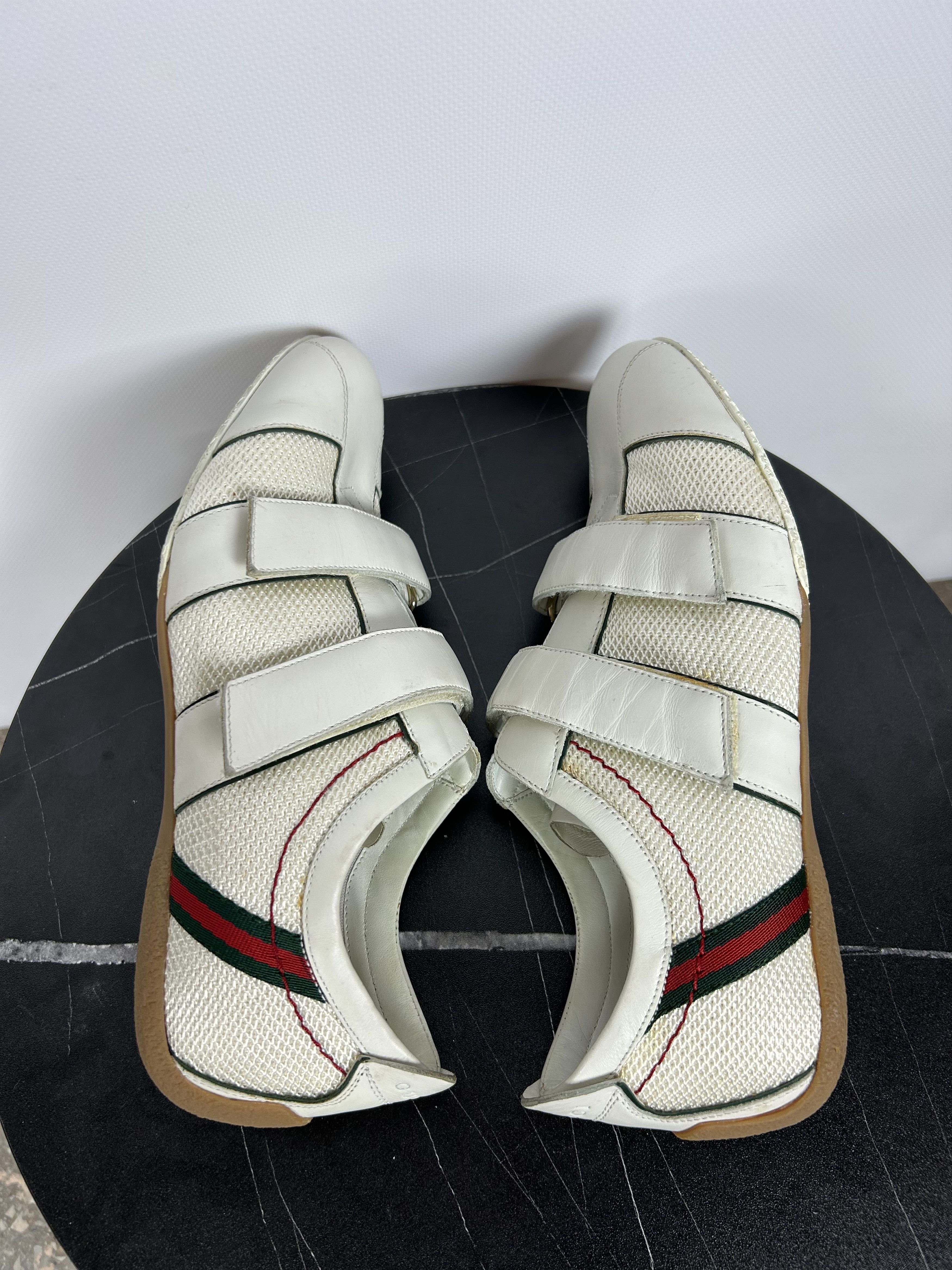 Gucci GUCCI Womens Sneakers Shoes Leather White Size 39 EUR Size US 7.5 / IT 37.5 - 7 Thumbnail