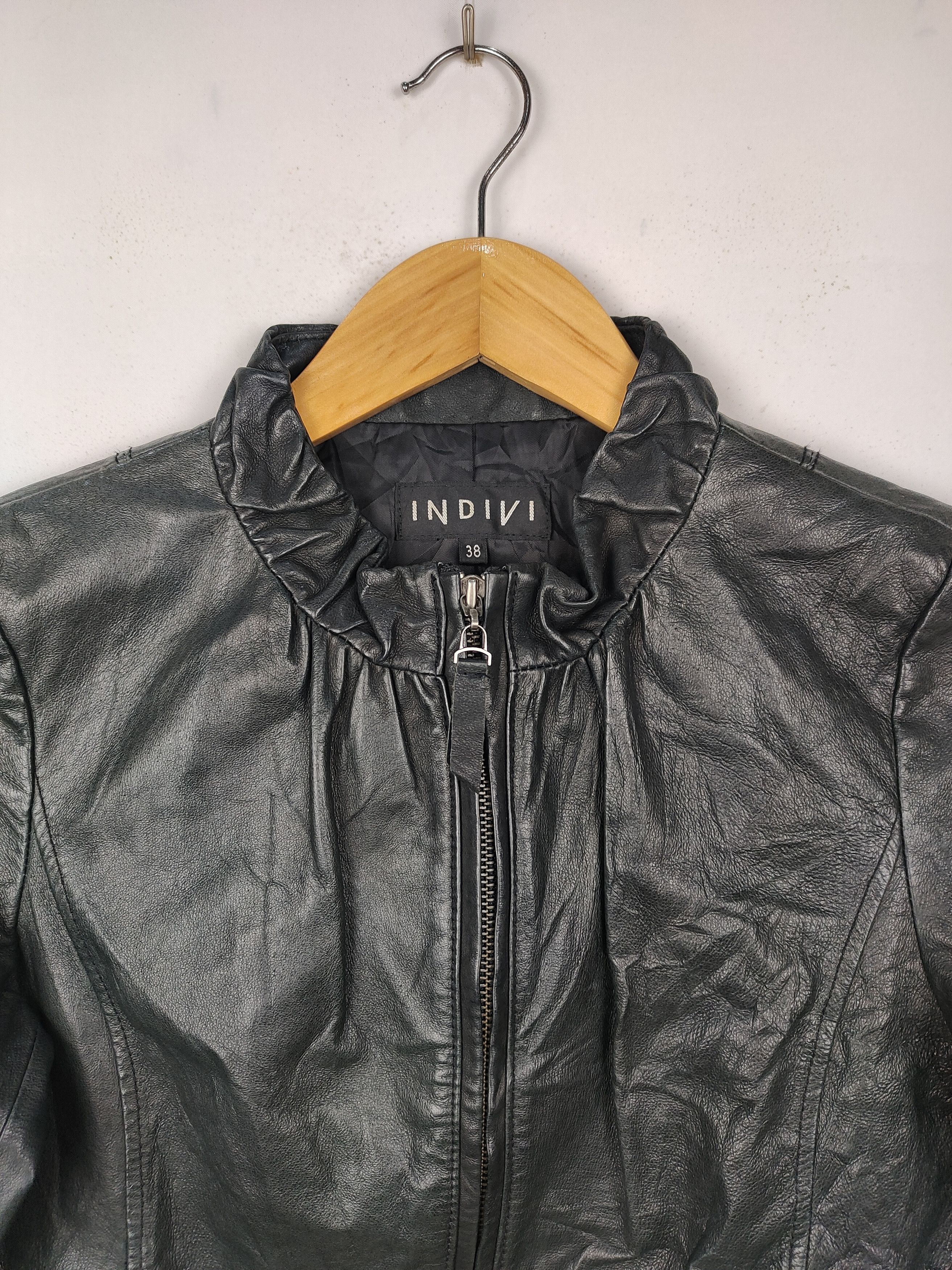 Japanese Brand Indivi Leather Jacket Size S / US 4 / IT 40 - 2 Thumbnail