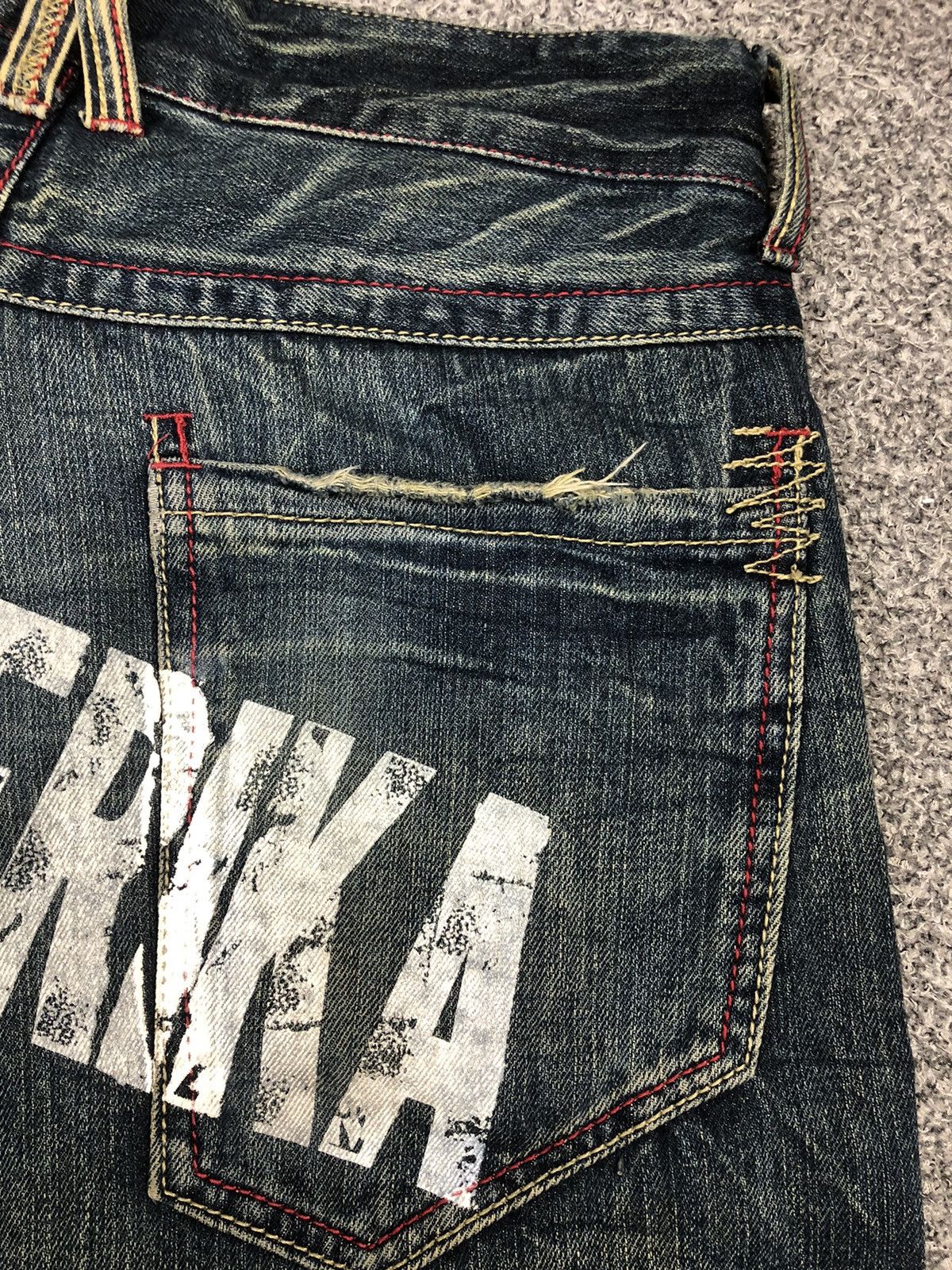 Japanese Brand Vintage Y2K Japanese Brands Jack Serika Sashiko Baggy Jeans Size US 31 - 8 Thumbnail