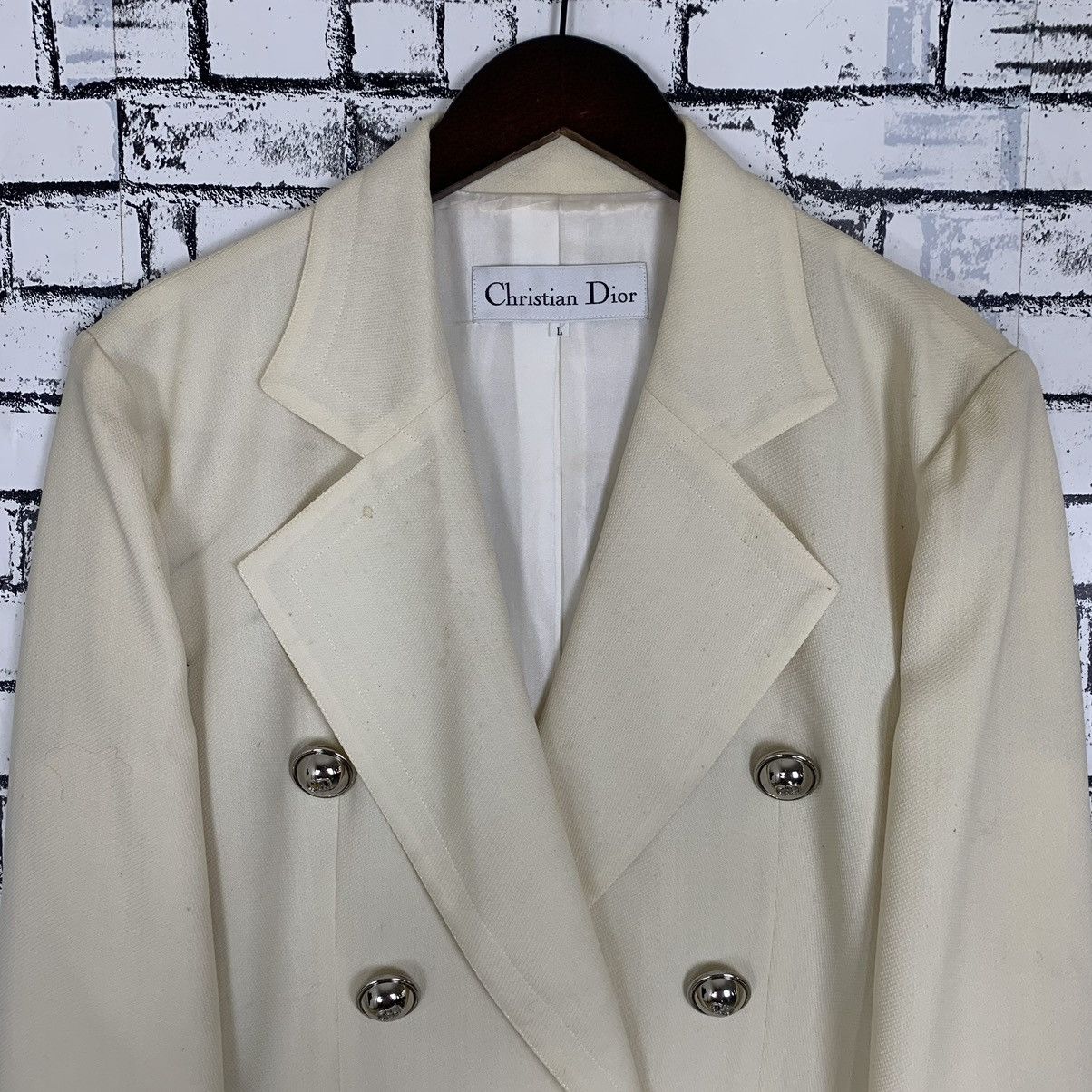 Christian Dior Monsieur × Vintage Vintage Christian Dior Double Breasted Blazer Size L / US 10 / IT 46 - 2 Thumbnail
